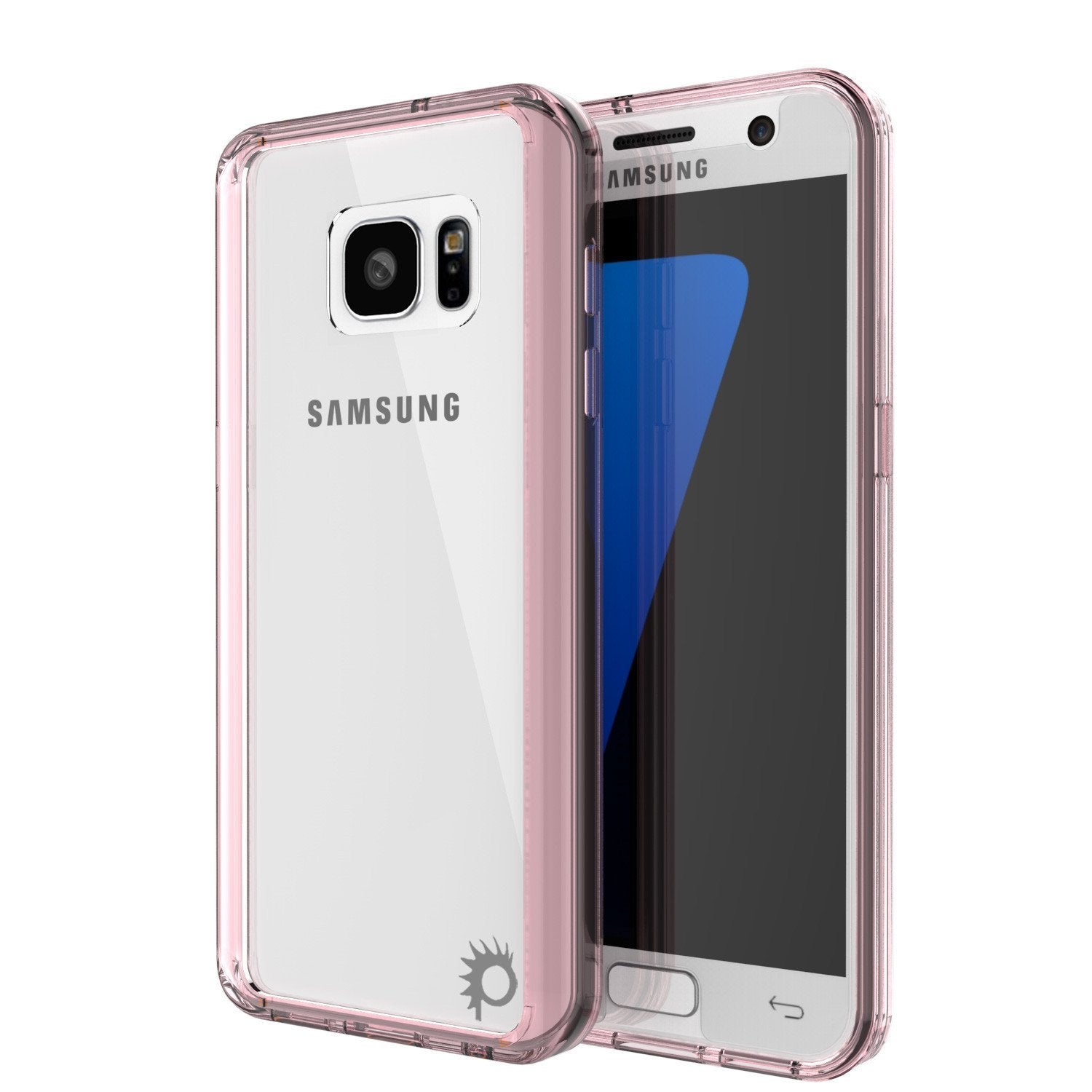 Capa S7 Punkcase® LUCID 2.0 Série Crystal Pink com Protetor de Tela de Vidro PUNK SHIELD | Ultra Fit