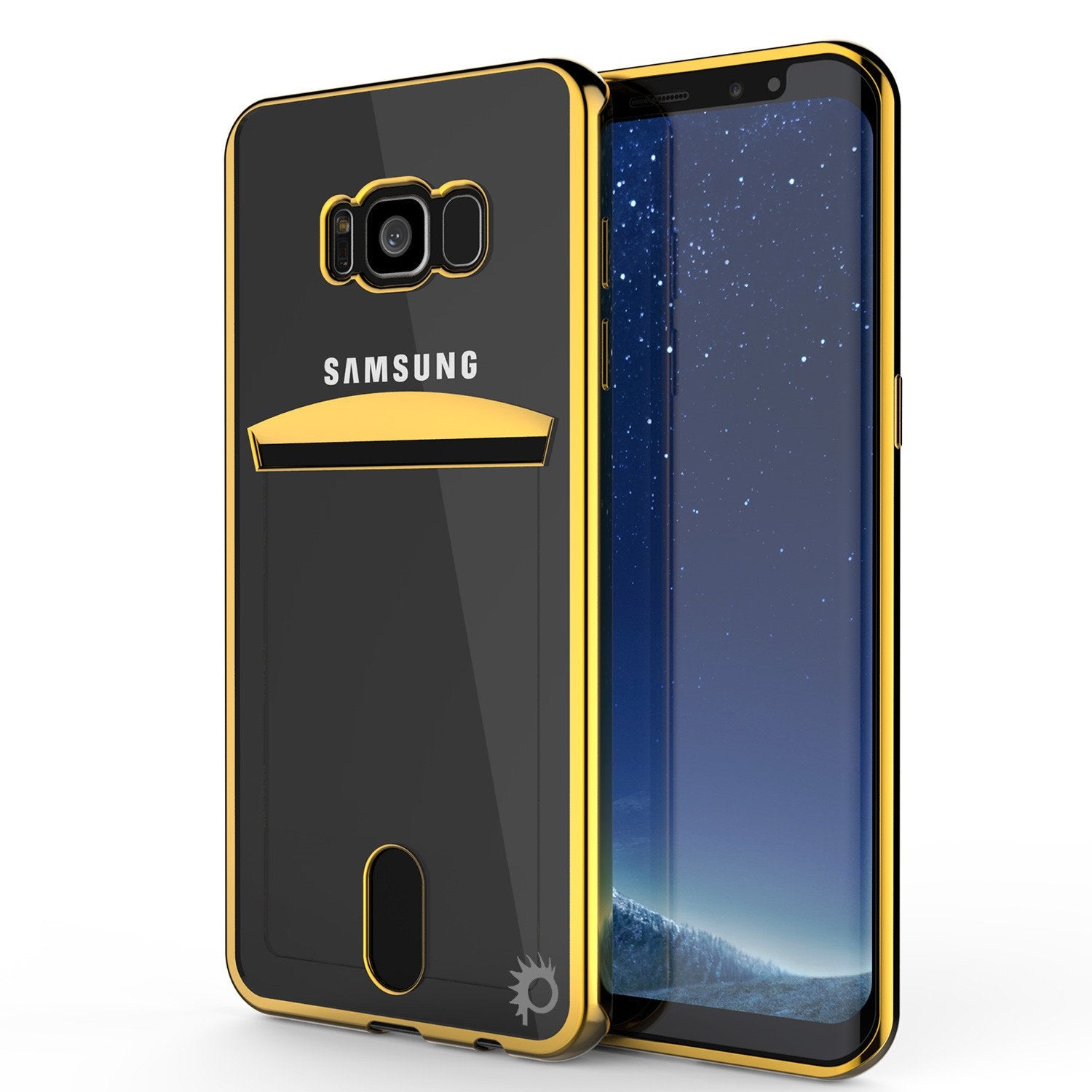 Capa Galaxy S8 Plus, Série PUNKCASE® LUCID Gold | Slot para Cartão | Protetor de Tela SHIELD | Ajuste Ultra