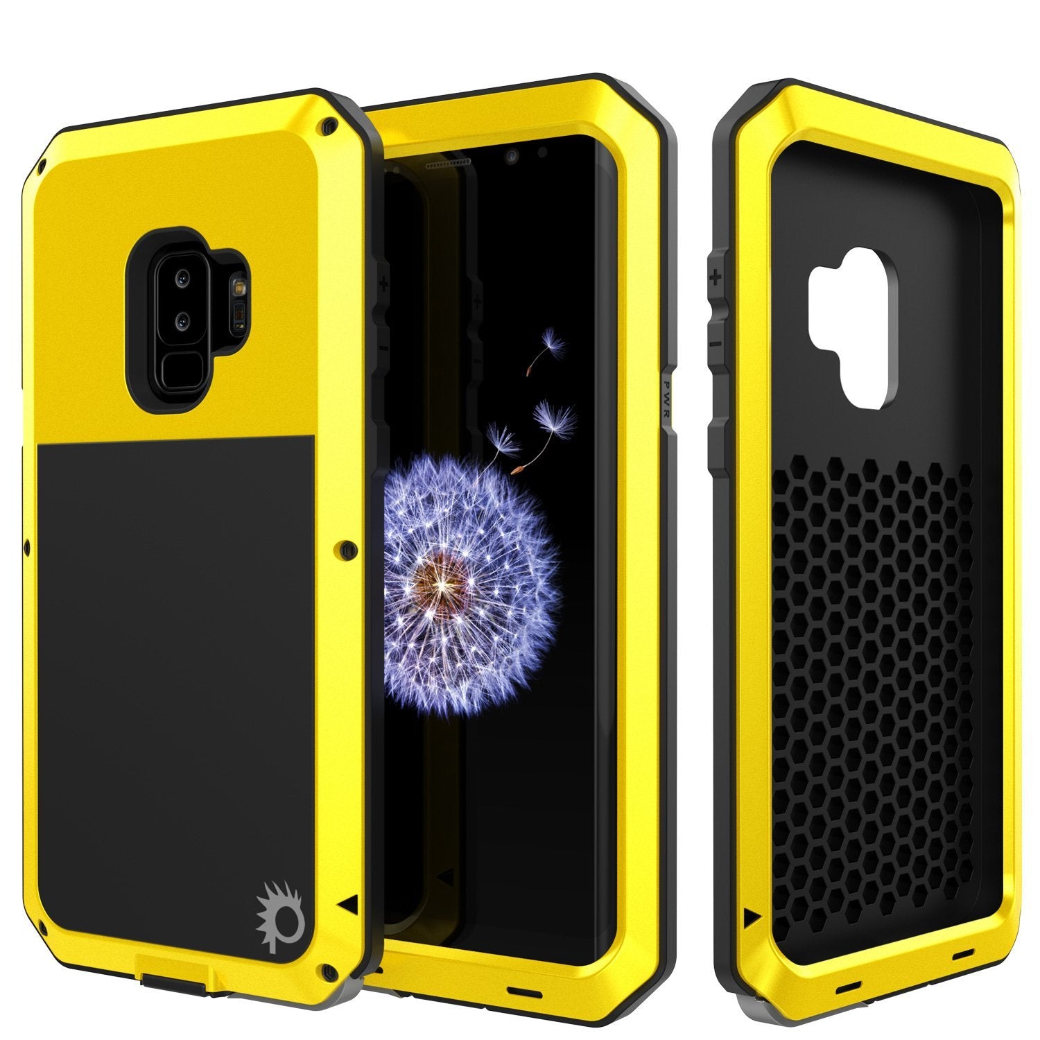 Capa de Metal Galaxy S9 Plus, Resistente Militar de Grau Resistente à Armadura [à prova de choque] Design Híbrido de Corpo Inteiro em Alumínio e TPU [antiderrapante] Com Proteção Total para Quedas Prime para Samsung Galaxy S9 Plus [Neon]