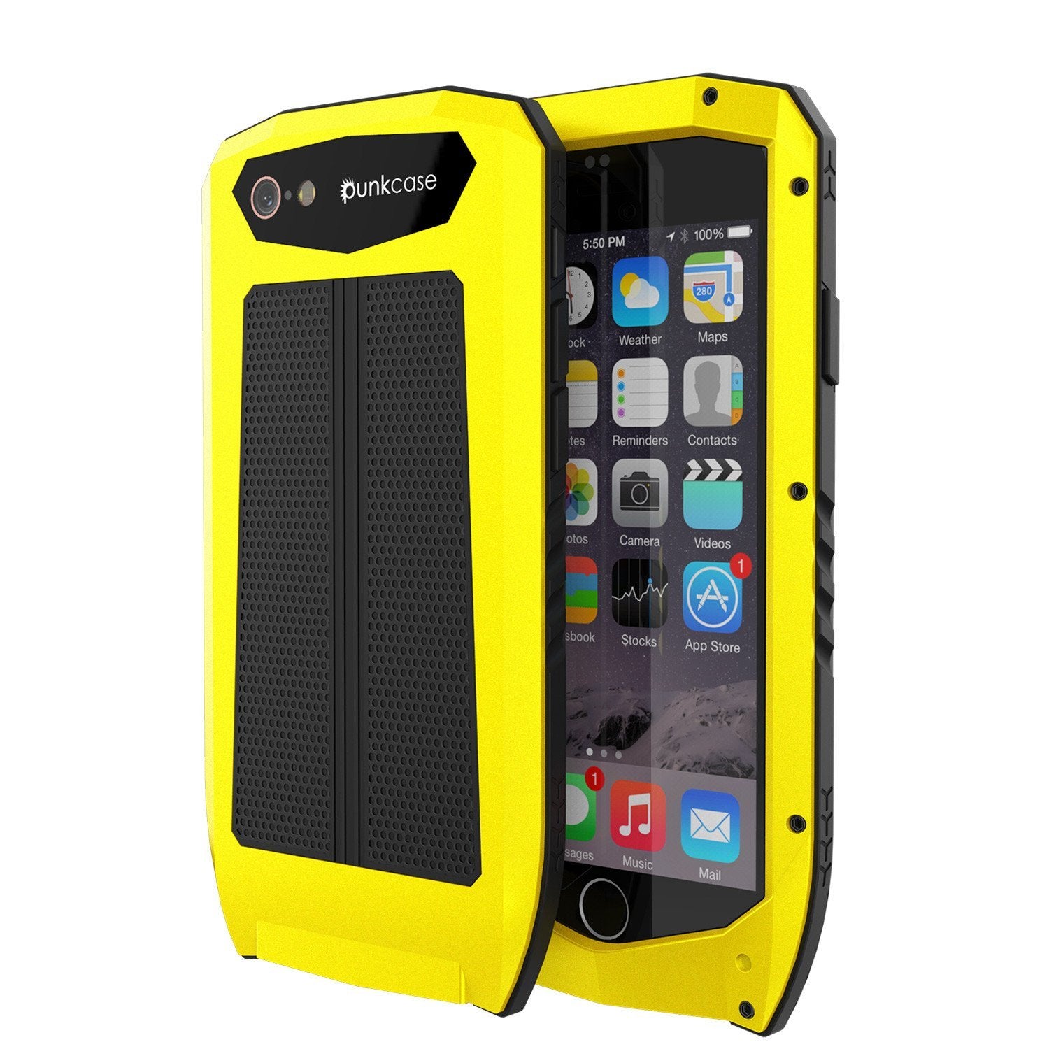Capa para iPhone 6s/6, Punkcase Metallic PRO Neon Series com Protetor de Tela Integrado | Touch-ID