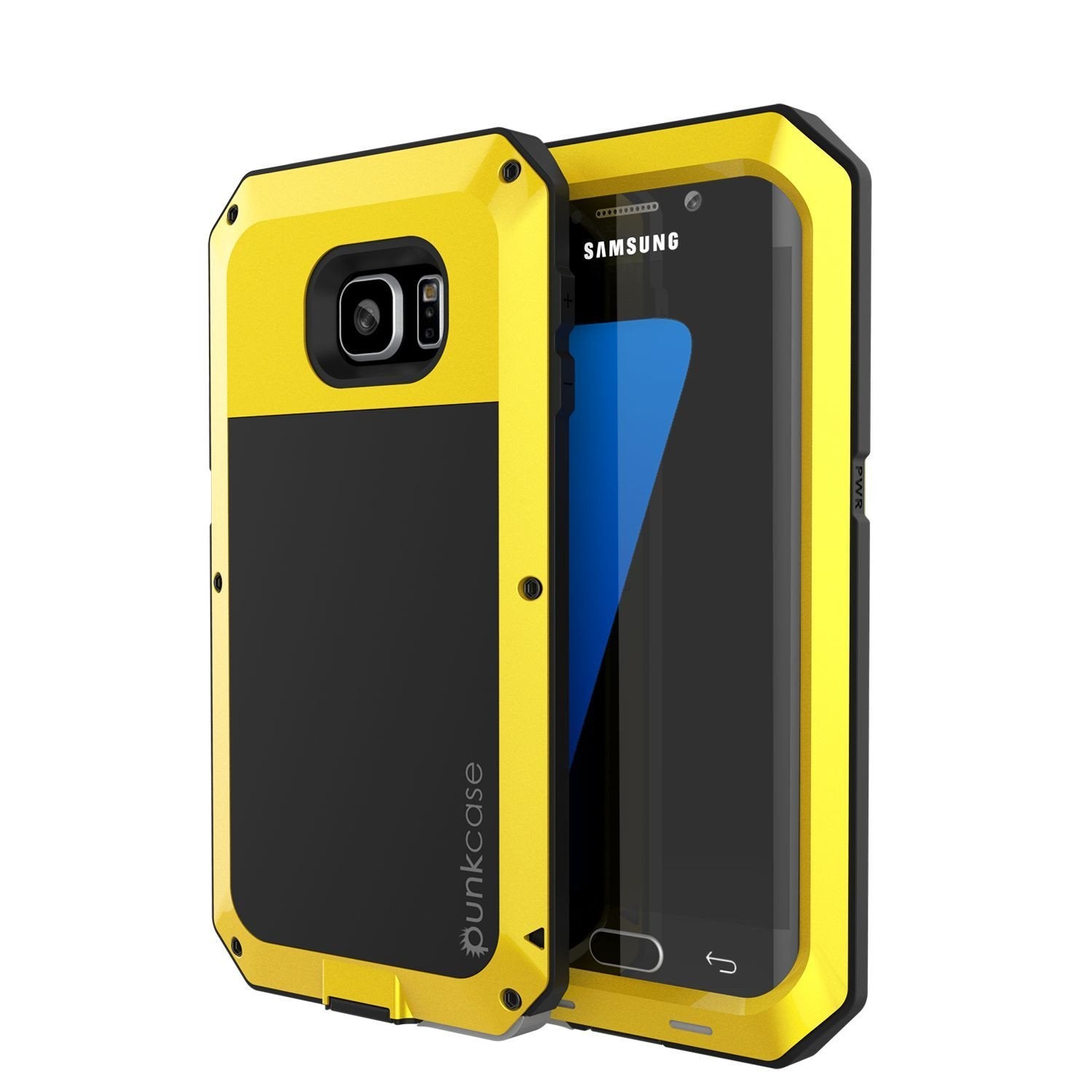 Capa Galaxy S7 EDGE, PUNKcase Metálica Neon à prova de choque, capa de metal fina de armadura metálica.