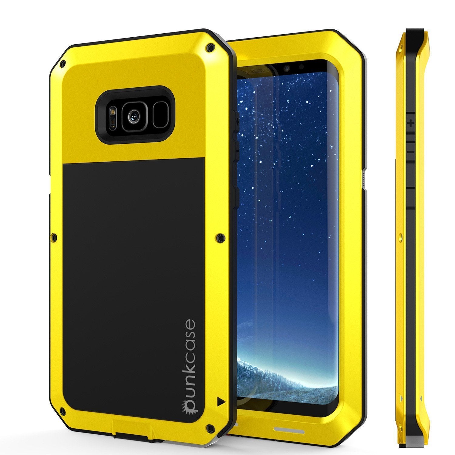 Capa para Galaxy Note 8, PUNKcase Metallic Neon à prova de choque, capa de metal fina de armadura metálica.