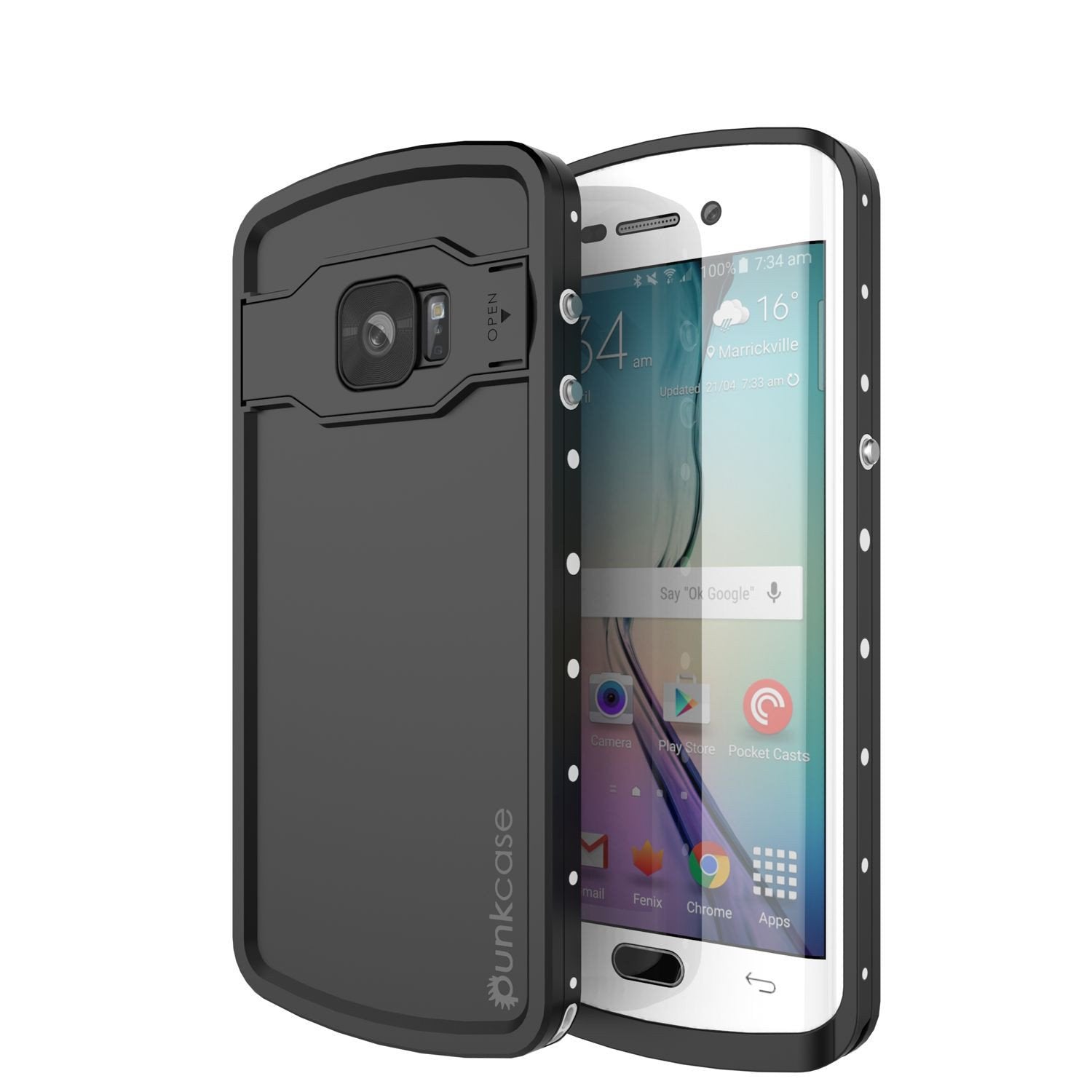 Capa à Prova d'Água Galaxy S6 EDGE Plus, Punkcase StudStar Branca à Prova de Choque/Sujeira | Garantia Vitalícia