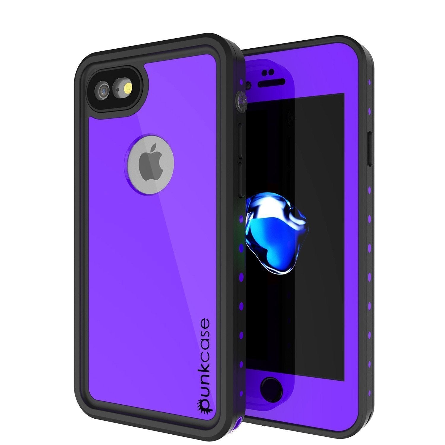 Capa à prova d'água para iPhone SE (4,7"), Punkcase [Roxo] [Série StudStar] [Ajuste Slim] [Certificado IP68] [Prova de sujeira] [Prova de neve]