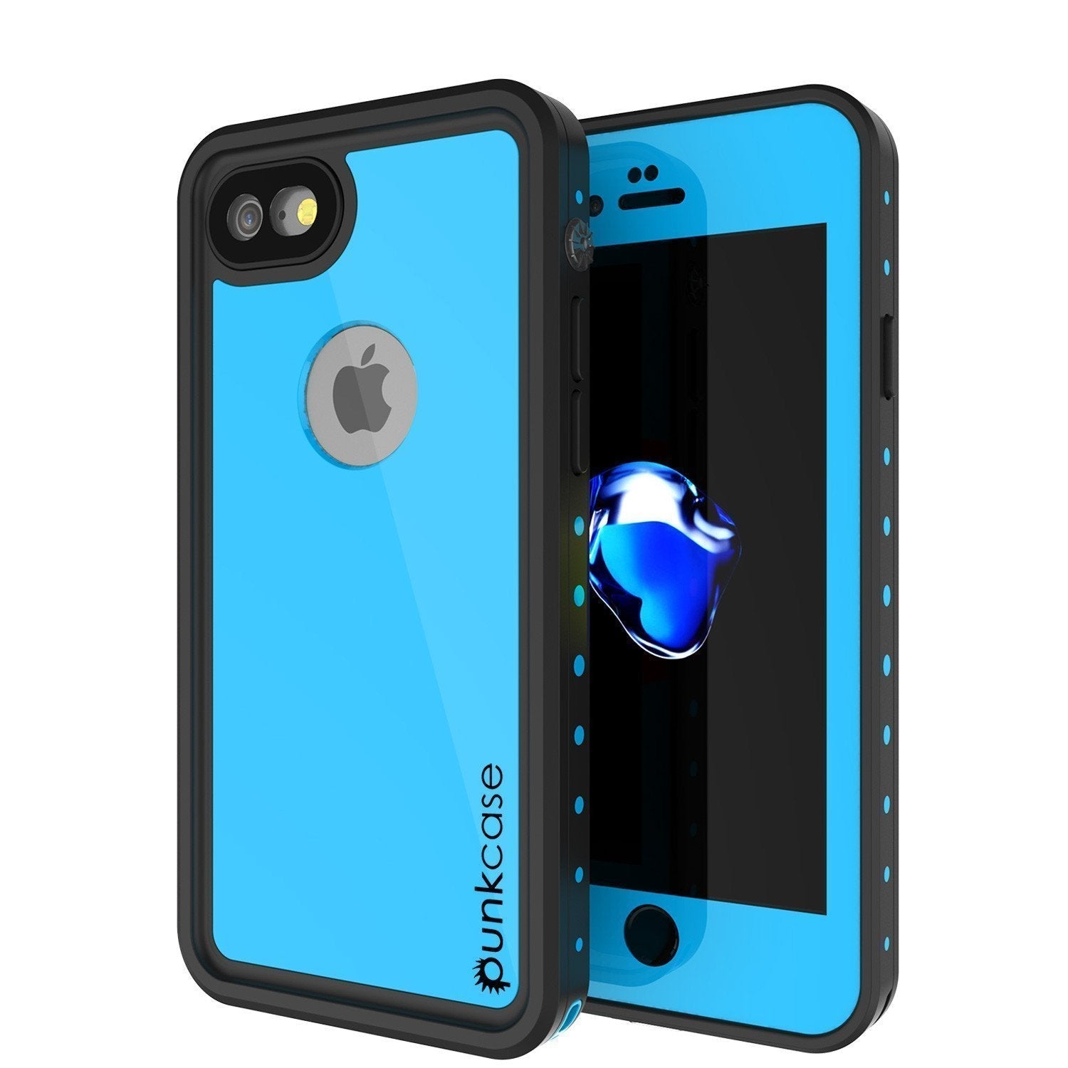 Capa à prova d'água para iPhone SE (4,7"), Punkcase [Azul Claro] [Série StudStar] [Ajuste Fino] [Certificado IP68] [À Prova de Sujeira/Neve]