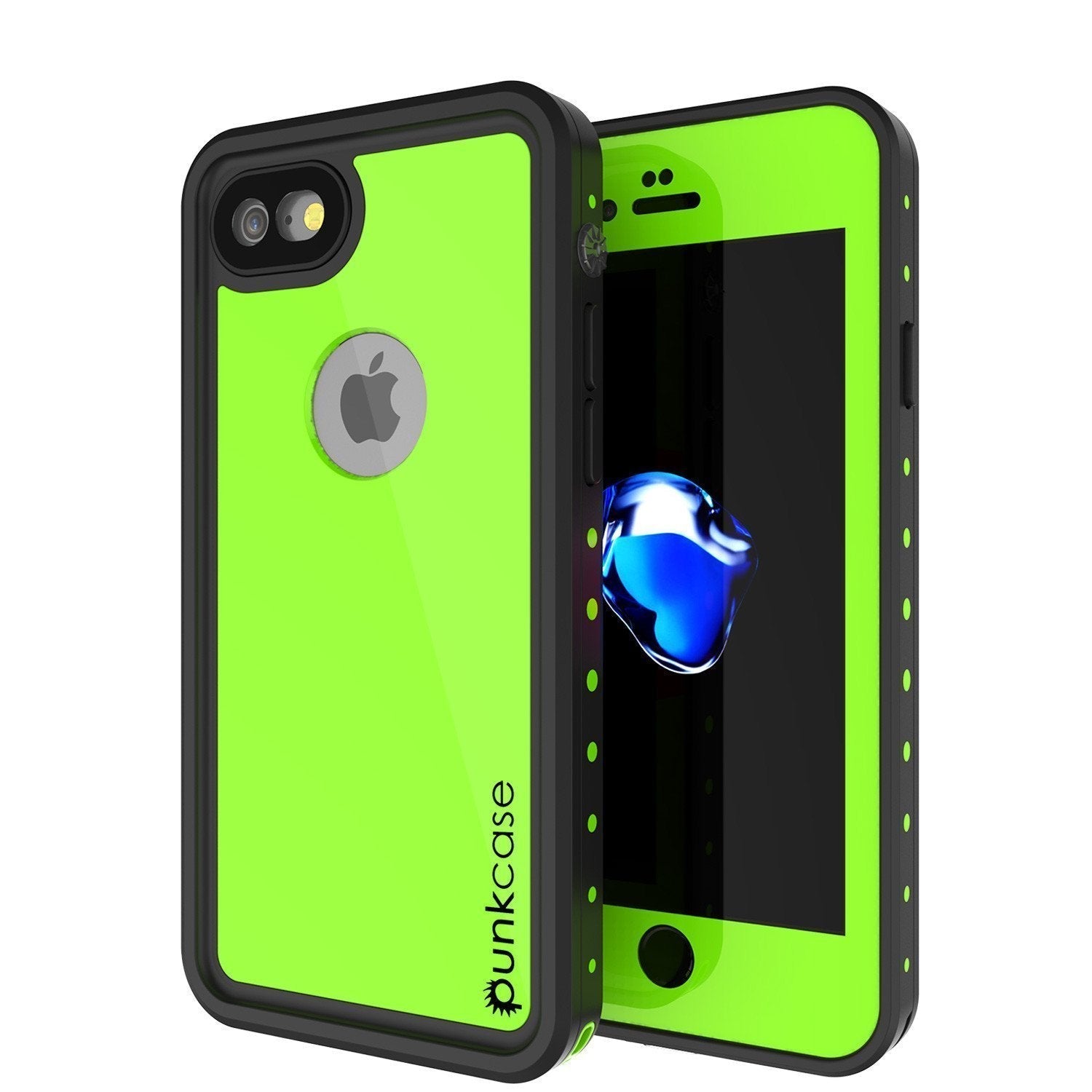 Capa à prova d'água para iPhone SE (4,7"), Punkcase [Verde Claro] [Série StudStar] [Ajuste fino][Certificado IP68] [Prova de sujeira/neve]