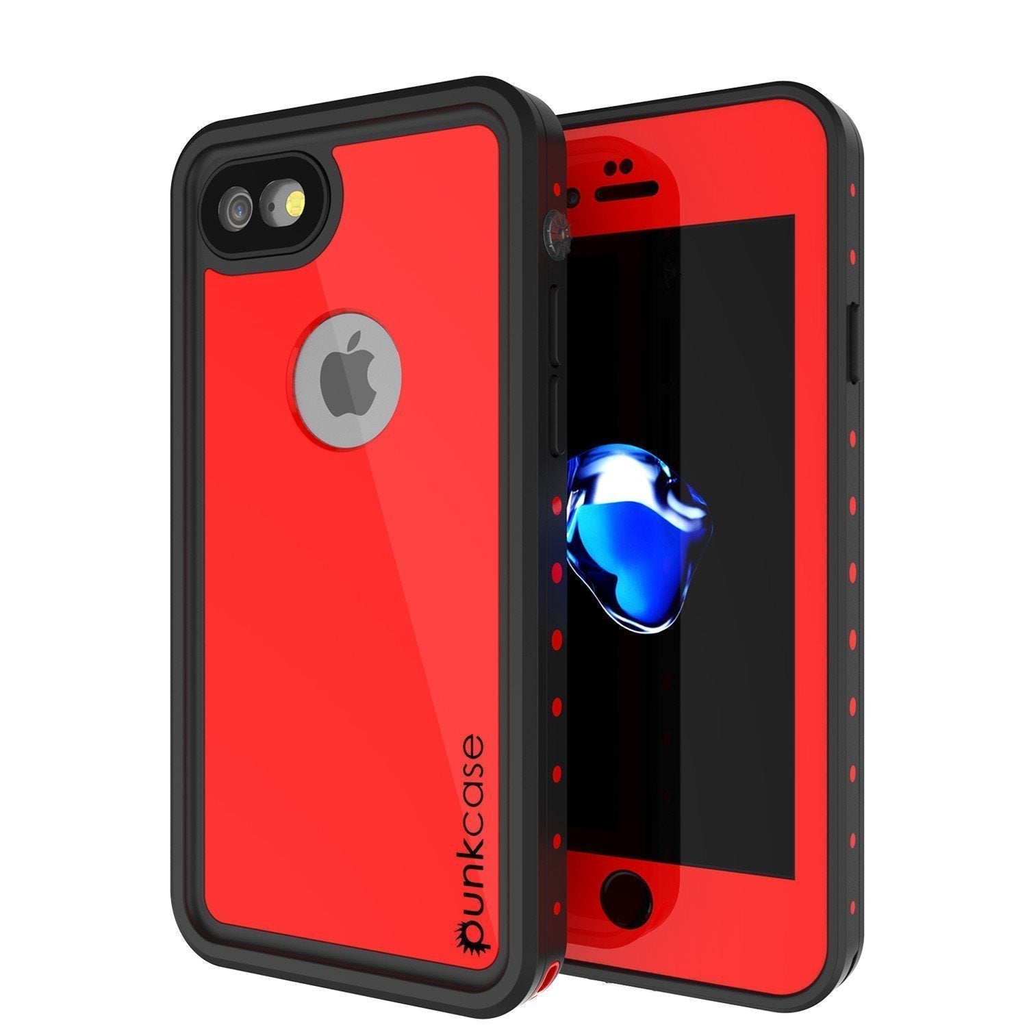 Capa à prova d'água iPhone SE (4,7"), Punkcase [Vermelho] [Série StudStar] [Ajuste Slim] [Certificado IP68] [Prova de Sujeira] [Proteção contra Neve]