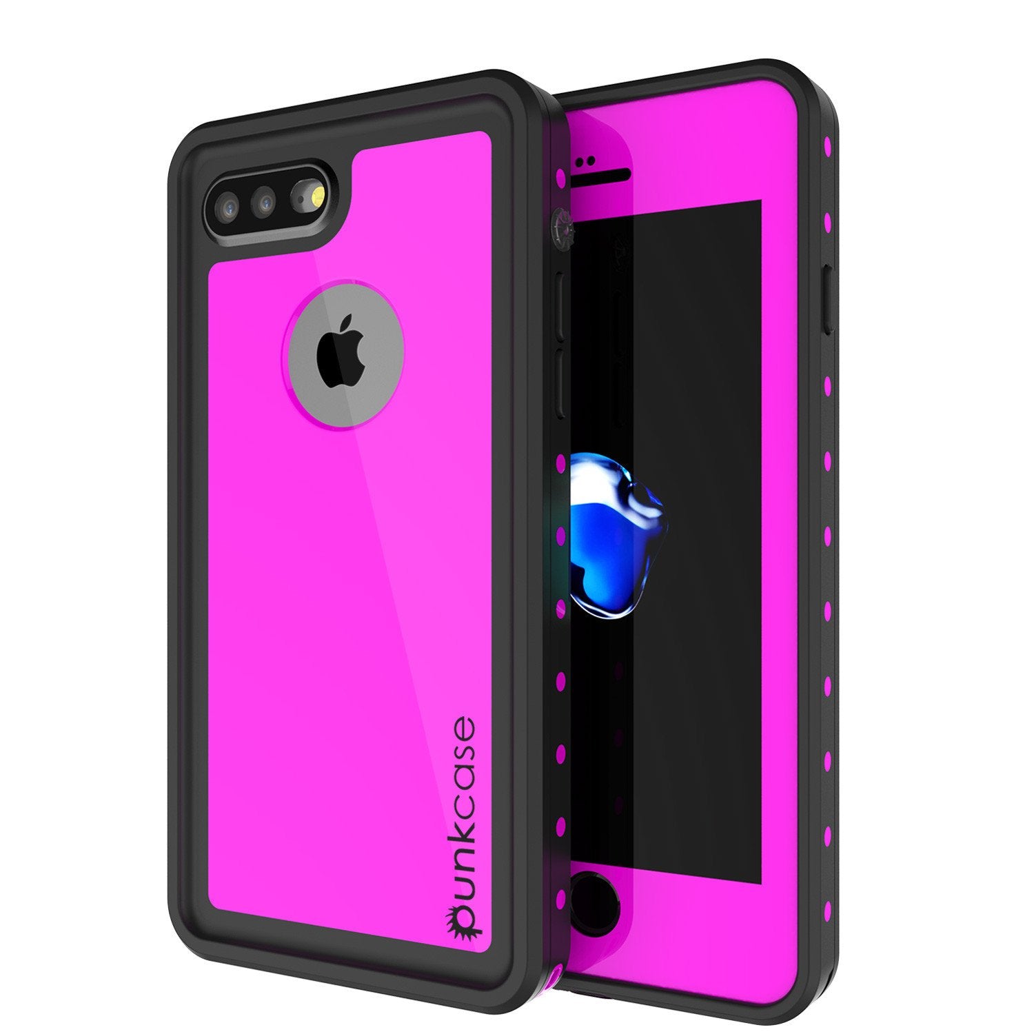 Capa à prova d'água para iPhone 8+ Plus, Punkcase [Série StudStar] [Rosa] [Ajuste Slim] [À Prova de Choque] [À Prova de Sujeira] [À Prova de Neve] Cobertura de Armadura