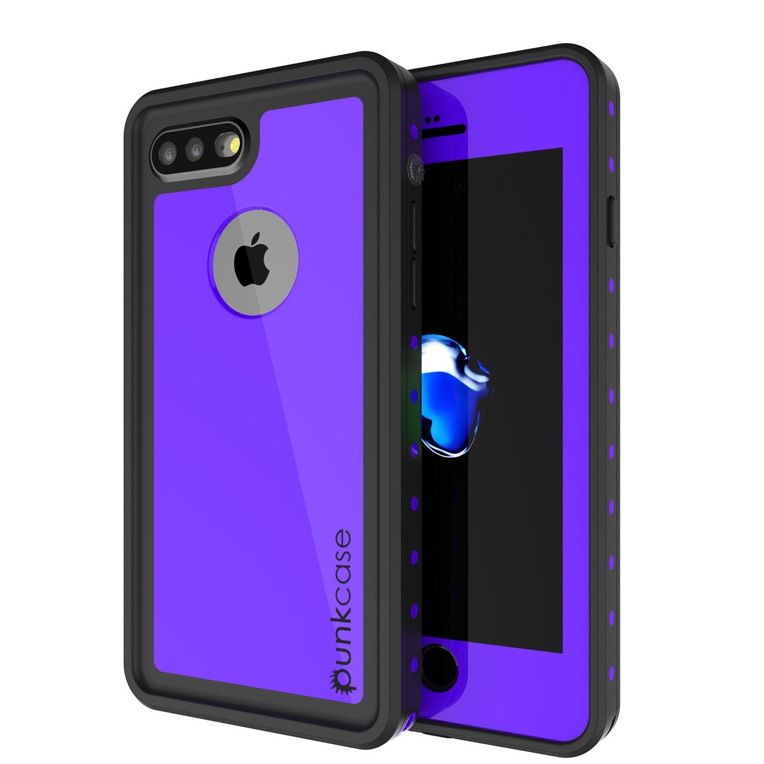 Capa à Prova de Água para iPhone 8+ Plus, Punkcase [Série StudStar] [Roxo] [Ajuste Slim] [À Prova de Choque] [À Prova de Sujeira] [À Prova de Neve] Cobertura de Armadura