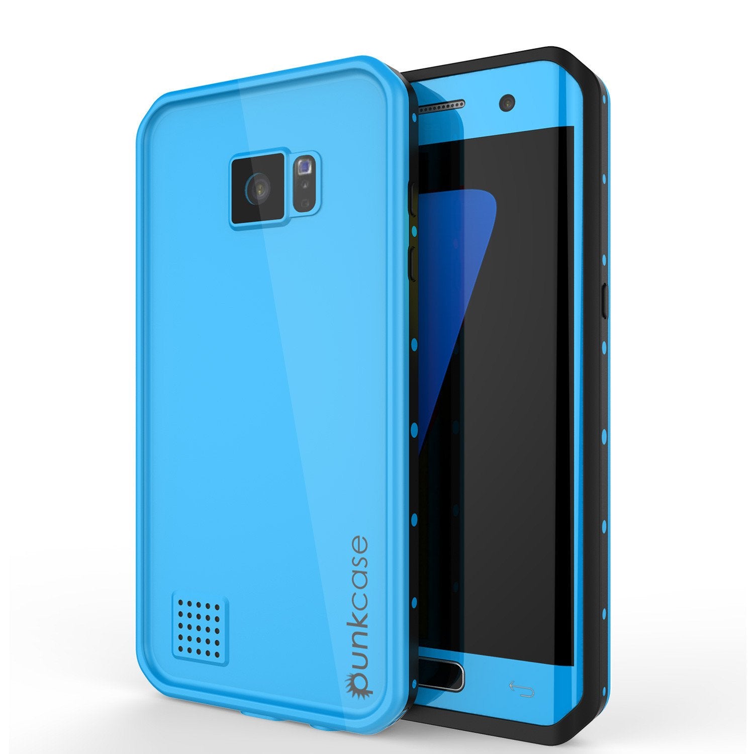 Capa à prova d'água para Galaxy S7 EDGE PunkCase StudStar Light Blue Thin 6.6ft subaquática à prova de choque IP68