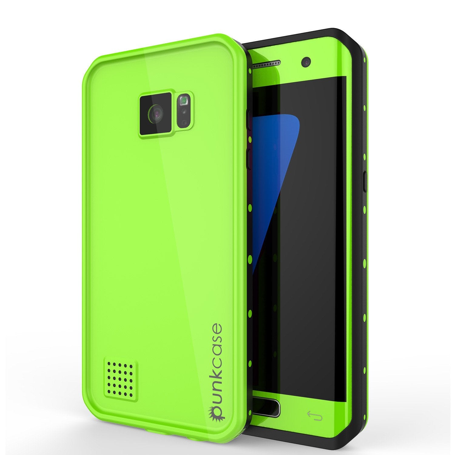 Capa à prova d'água para Galaxy S7 EDGE PunkCase StudStar Light Green Fina 6.6ft à prova d'água IP68 ShockProof