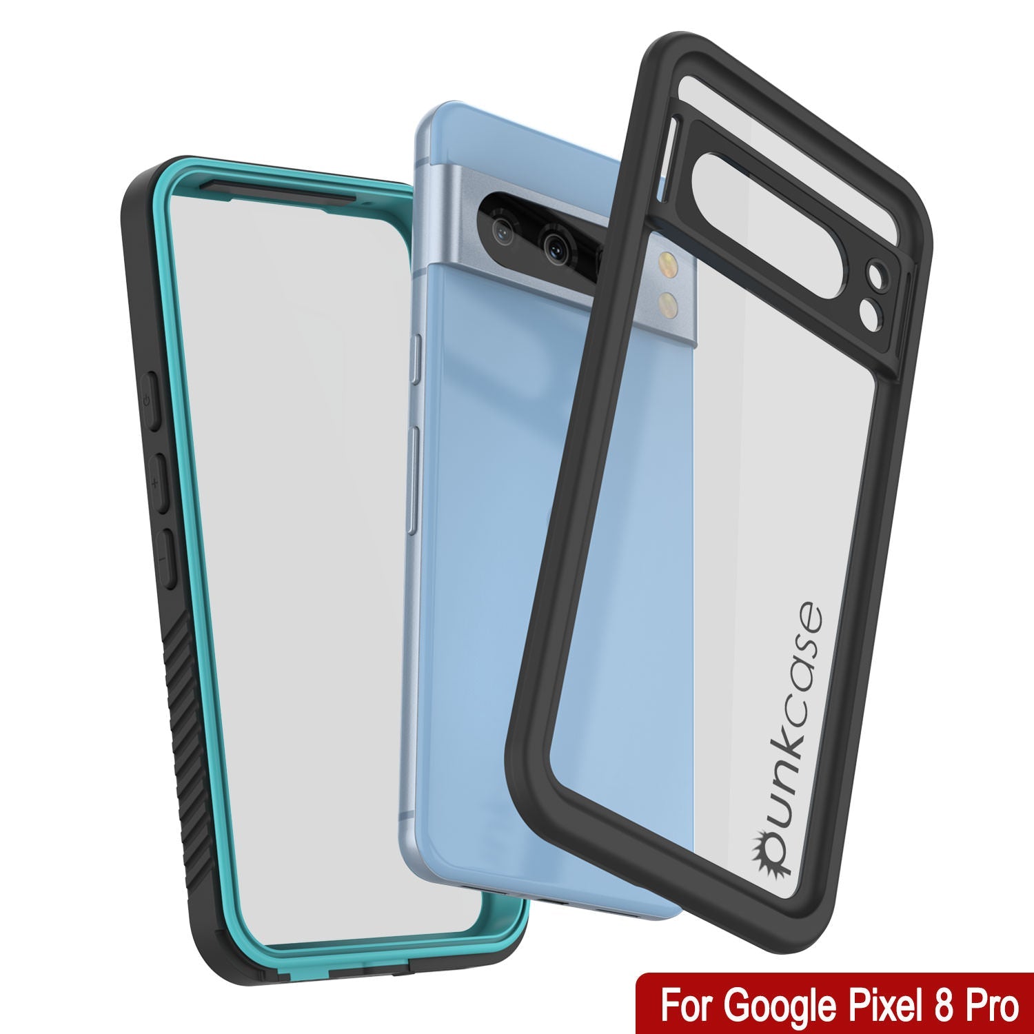 Google Pixel 8 Pro Waterproof Case, Punkcase [Extreme Series] Armor Cover W/ Built In Screen Protector [Teal]
