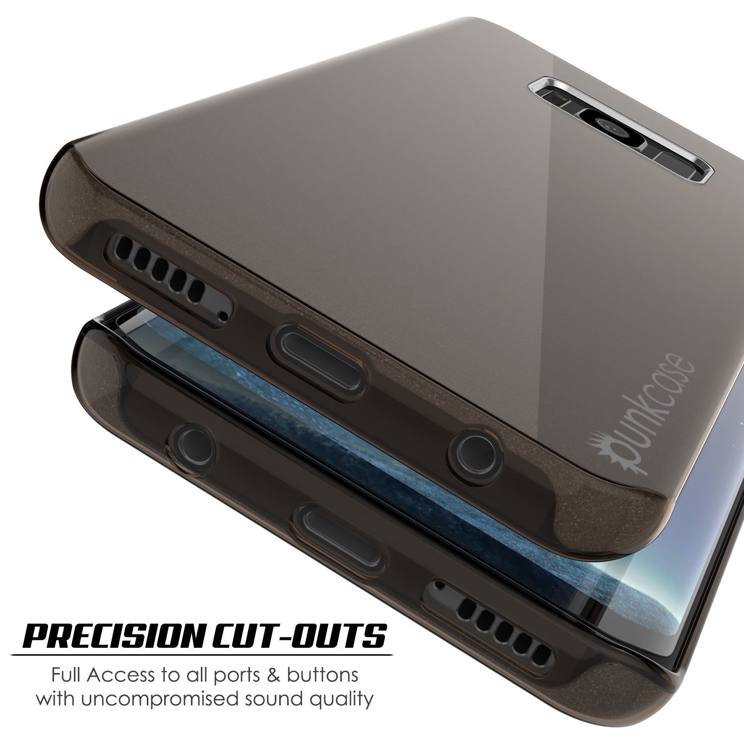 Capa iPhone X, Punkcase Galactic 2.0 Series Ultra Slim com Protetor de Tela de Vidro Temperado | [Preto/Cinza]