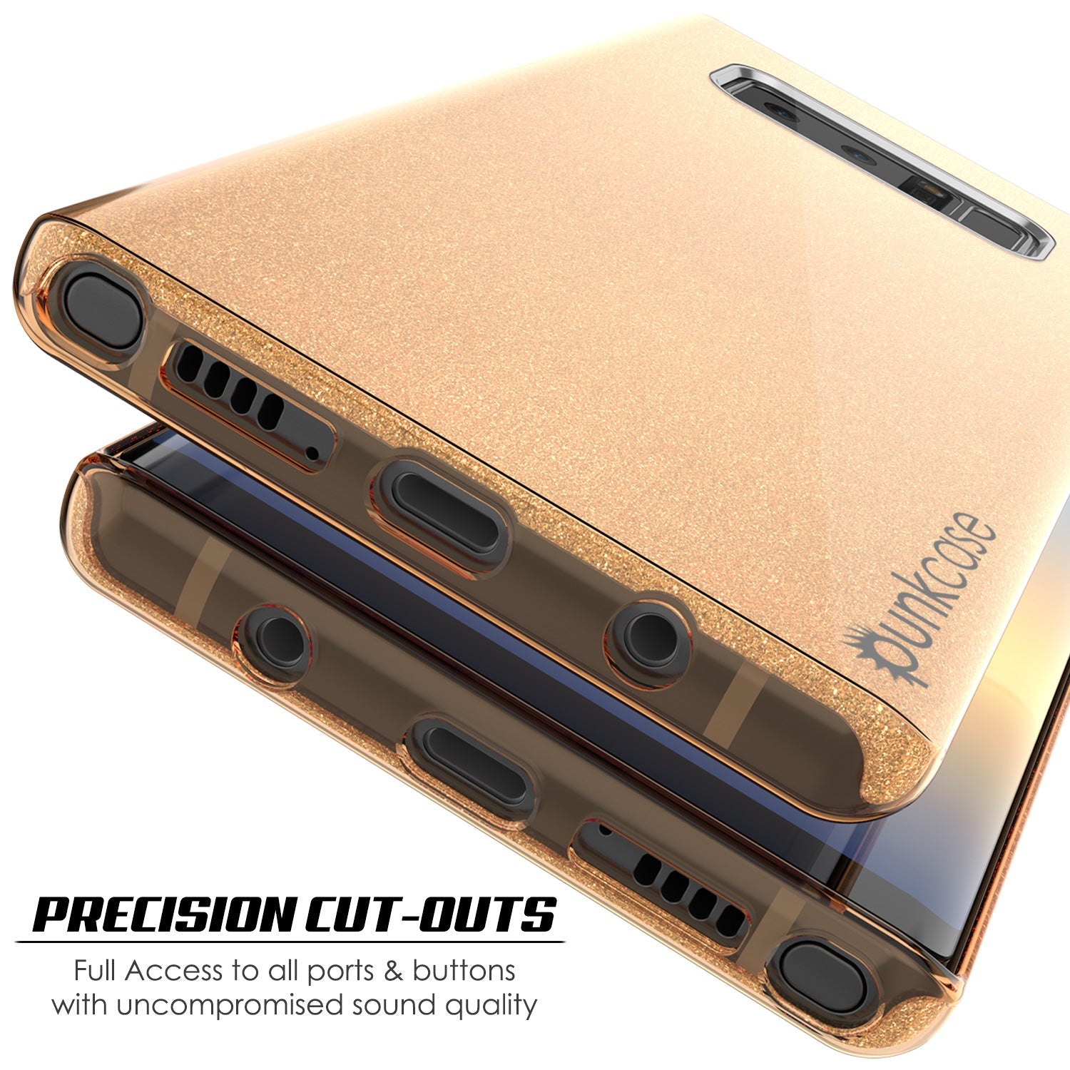 Galaxy Note 8 Case, Punkcase Galactic 2.0 Series Ultra Slim Protective Armor [Gold] (Color in image: silver)