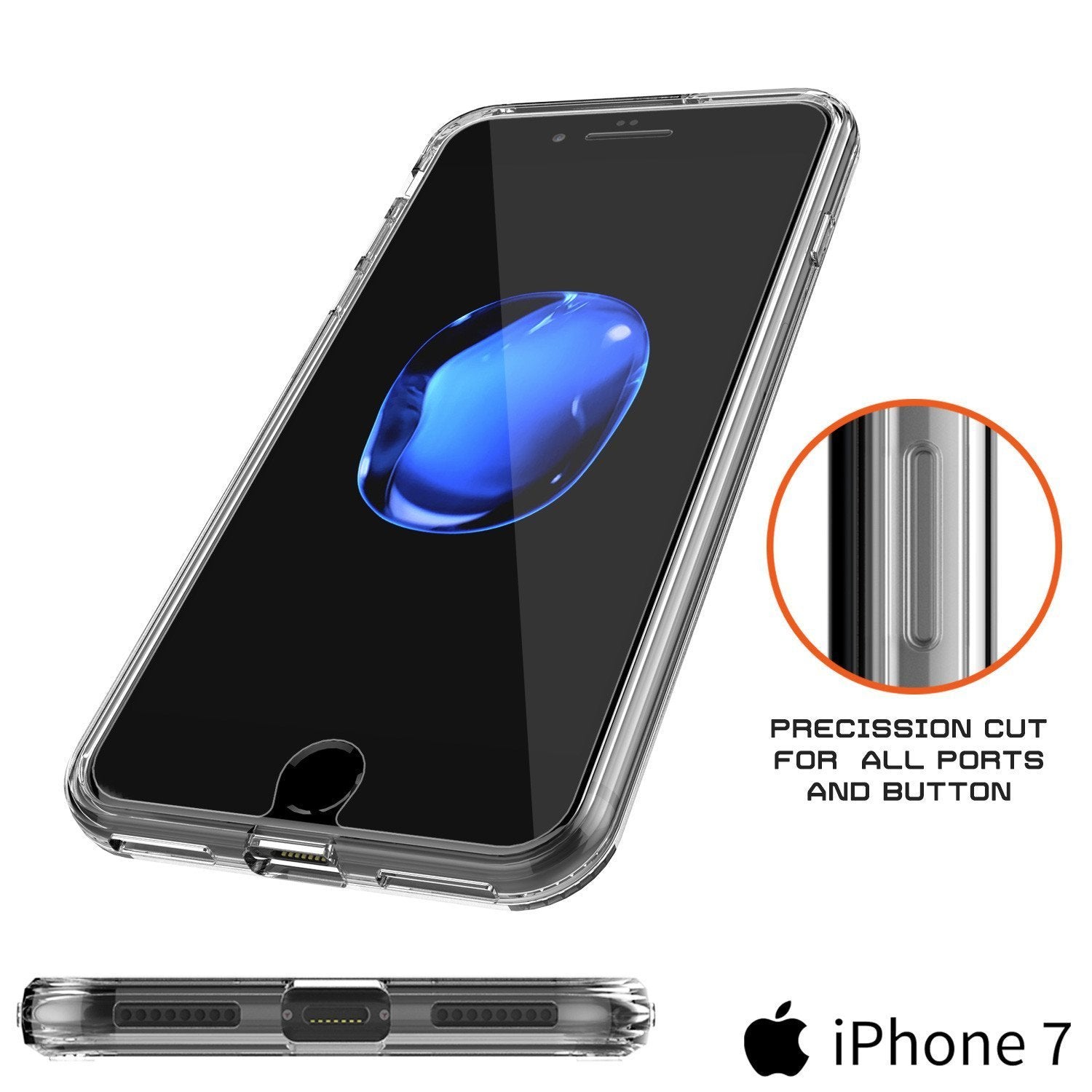 Capinha de Armadura Apple iPhone 8 Punkcase Série Lucid-2.0 de Encaixe Compacto [Claro]