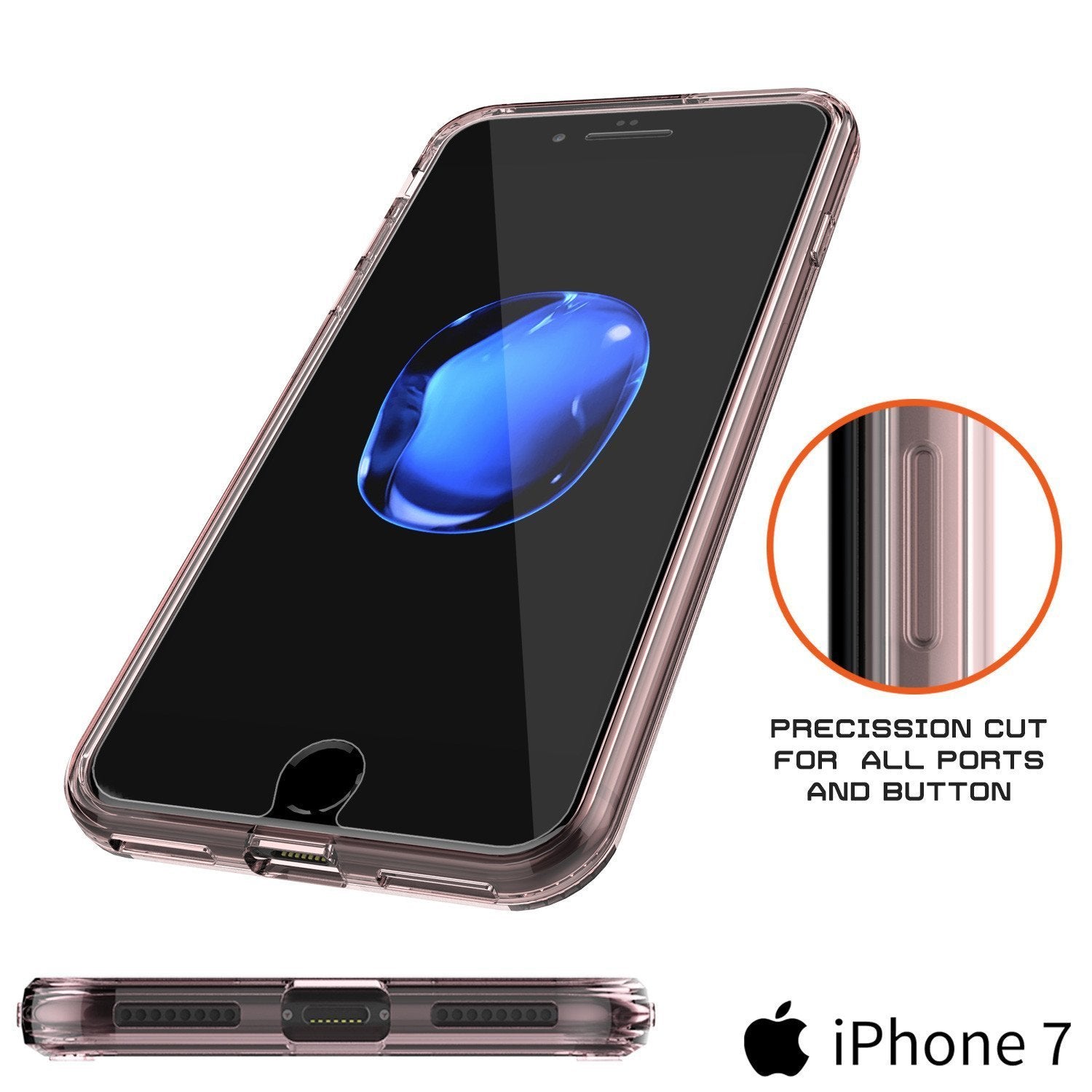 Capinha de Armadura Apple iPhone 8 Punkcase Série Lucid-2.0 de Encaixe Compacto [Cristal Rosa]