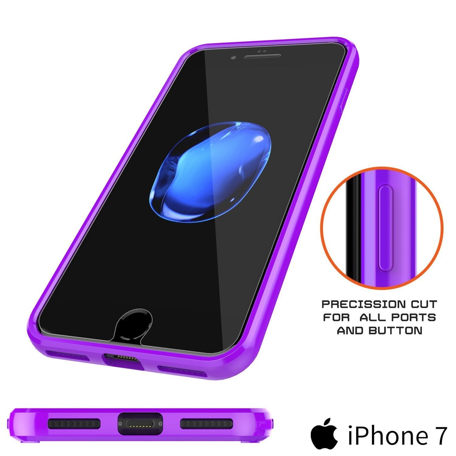 Capinha de Armadura Apple iPhone 8 Punkcase Série Lucid-2.0 de Encaixe Compacto [Roxa]