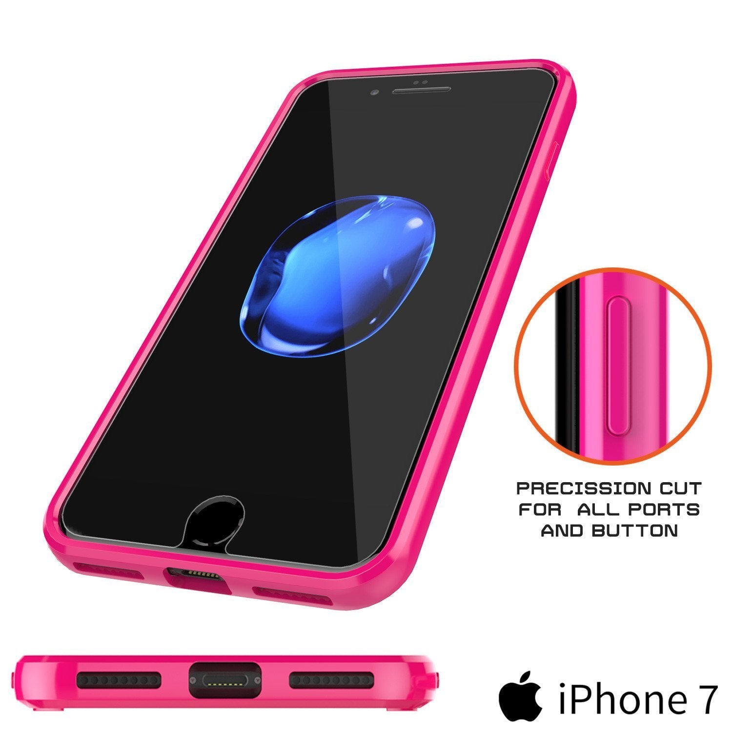 Capinha de Armadura Apple iPhone 8 Punkcase Série Lucid-2.0 de Encaixe Compacto [Rosa]