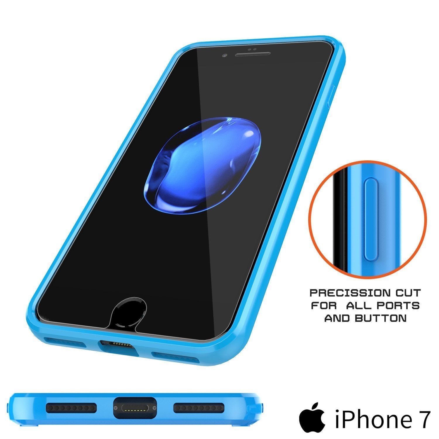Capinha de Armadura Apple iPhone 8 Punkcase Série Lucid-2.0 de Encaixe Compacto [Azul Claro]