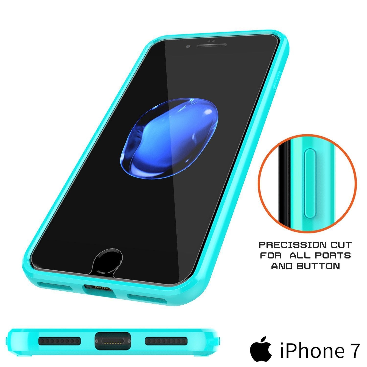 Capinha de Armadura Apple iPhone 8 Punkcase Série Lucid-2.0 de Encaixe Compacto [Cerceta]