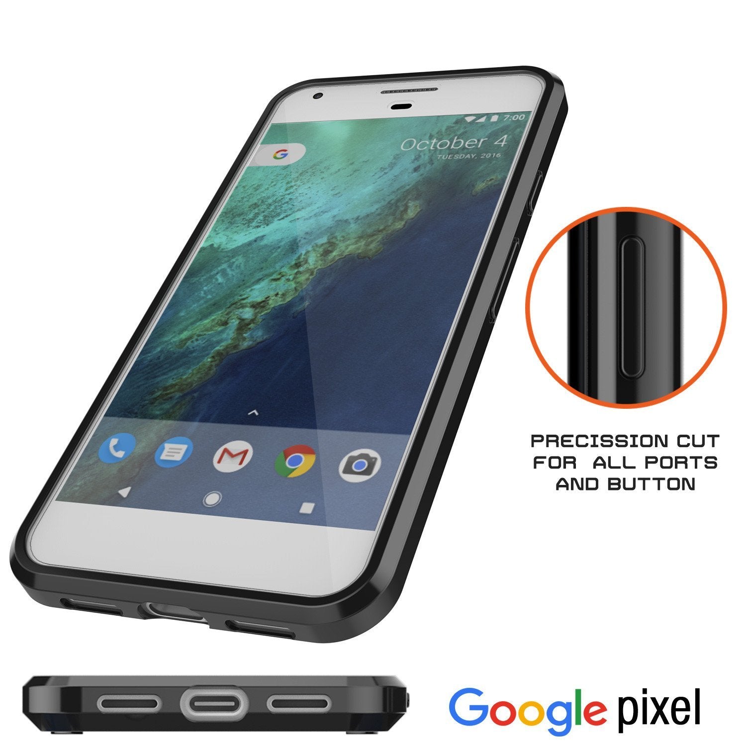 Google Pixel Case Punkcase® LUCID 2.0 Black Series w/ PUNK SHIELD Glass Screen Protector | Ultra Fit (Color in image: teal)
