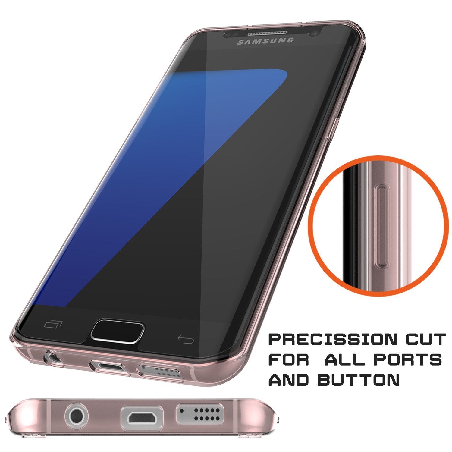 S7 Edge Case Punkcase® LUCID 2.0 Crystal Pink Series w/ PUNK SHIELD Screen Protector | Ultra Fit (Color in image: purple)