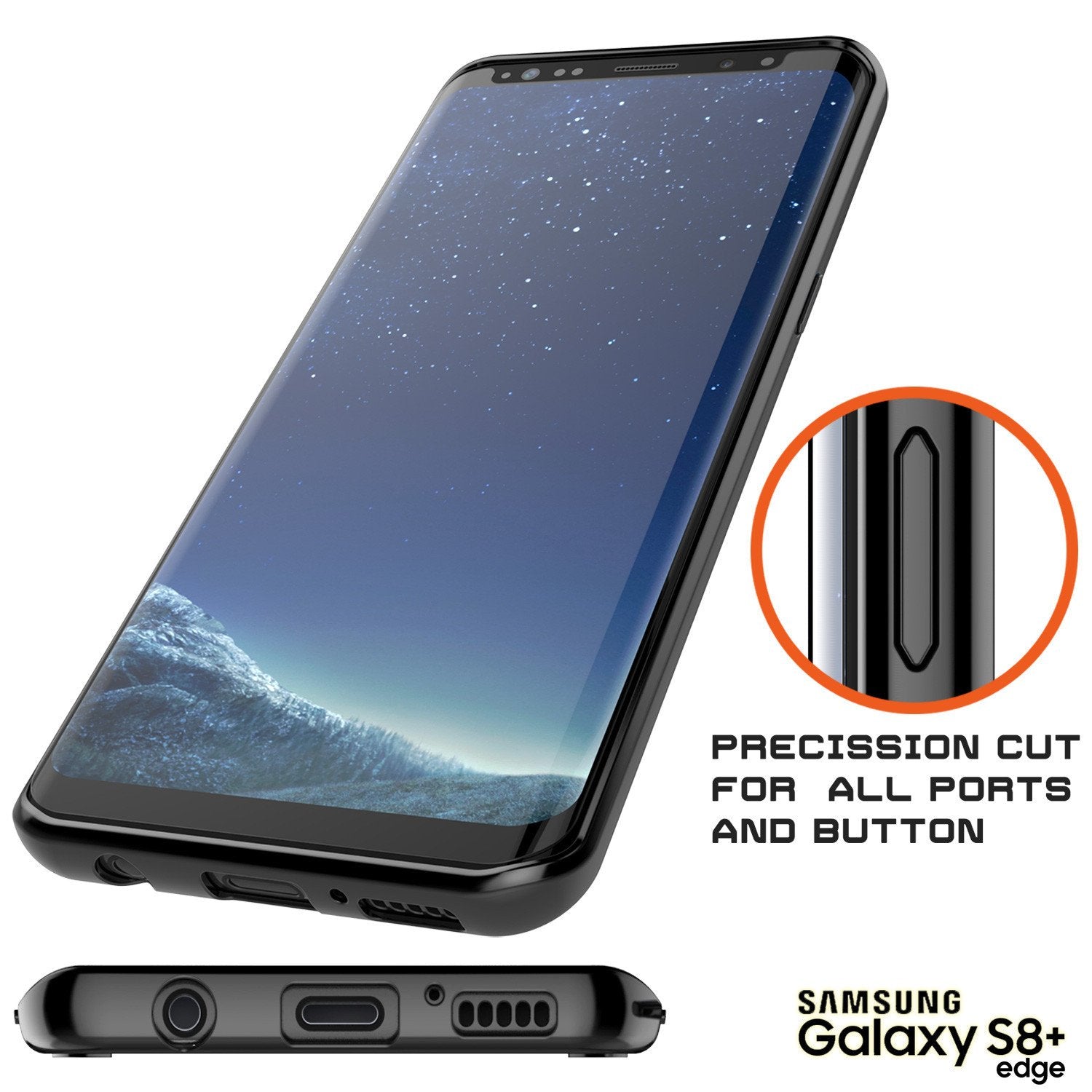 Capa S8 Plus Punkcase® LUCID 2.0 Série Black com Protetor de Tela PUNK SHIELD | Ultra Fit