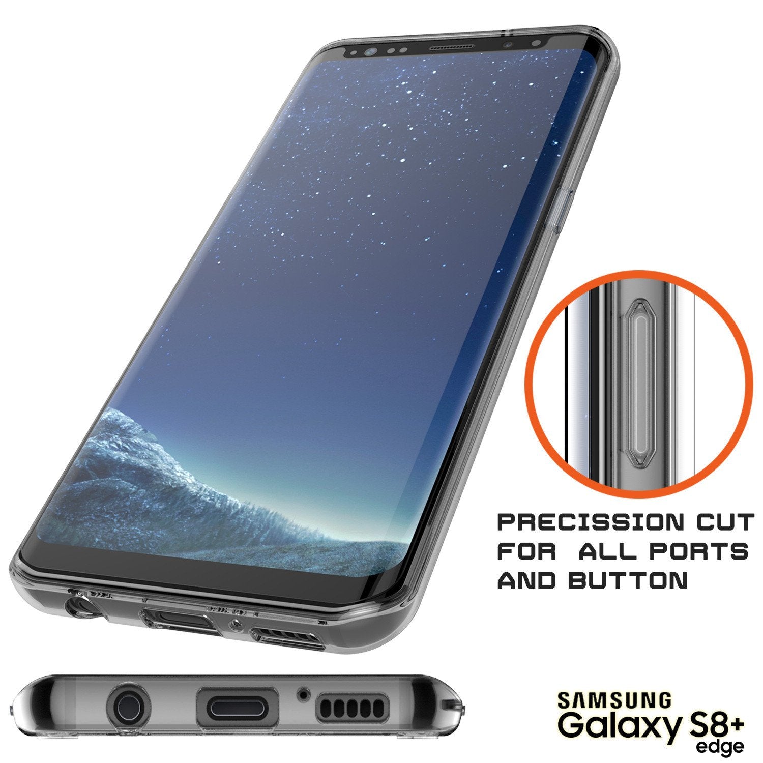 Capa de S8 Plus Punkcase® LUCID 2.0 Série Transparente com Protetor de Tela PUNK SHIELD | Ajuste Ultra