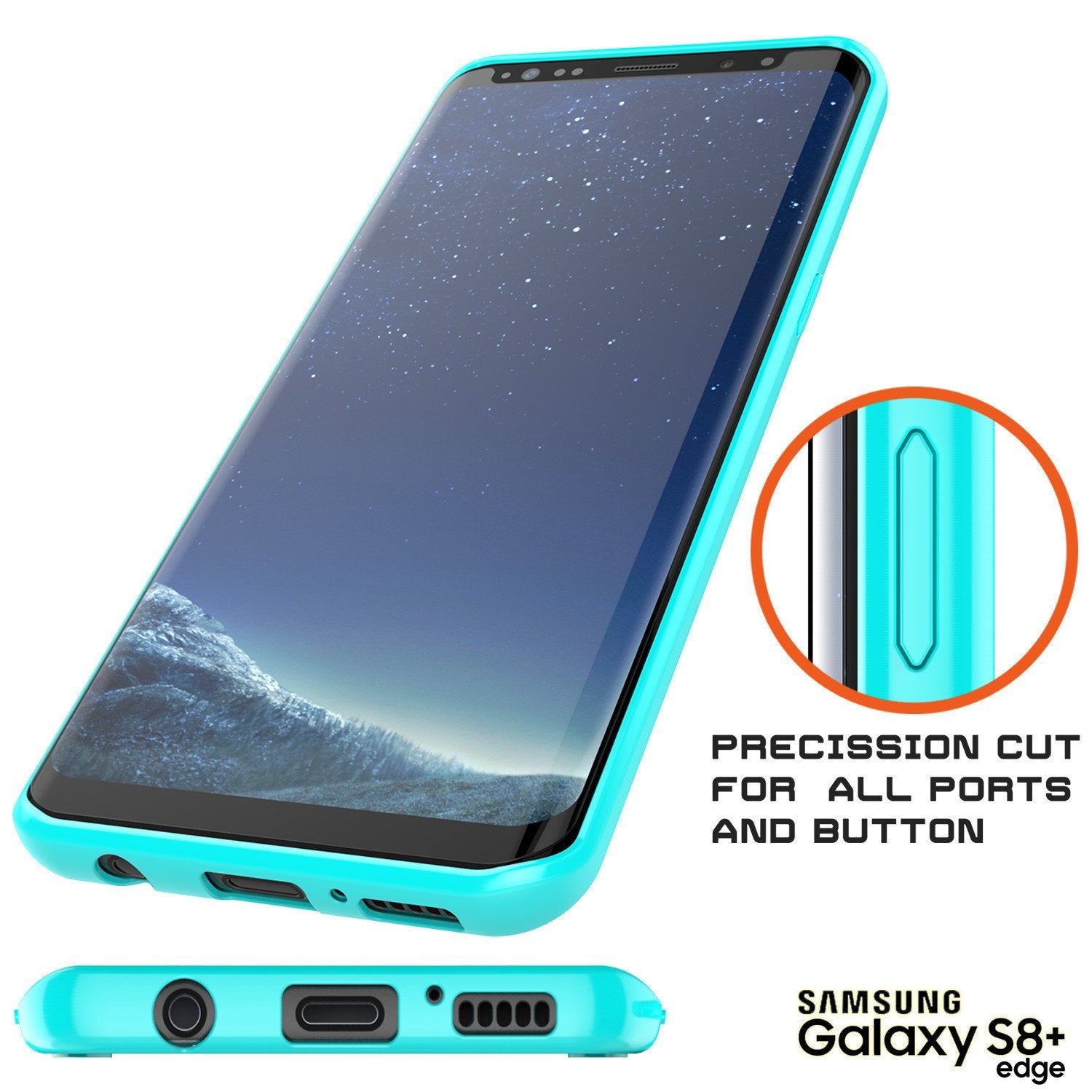 Capa S8 Plus Punkcase® LUCID 2.0 da série Teal com Protetor de Tela PUNK SHIELD | Ultra Fit