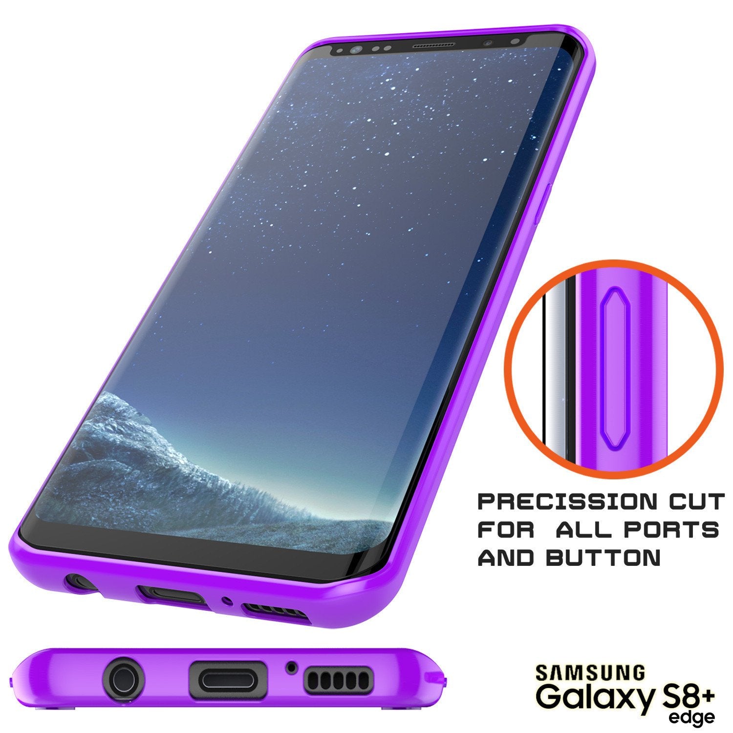 Capa S8 Plus Punkcase® LUCID 2.0 Série Roxa com Protetor de Tela PUNK SHIELD | Ultra Ajuste