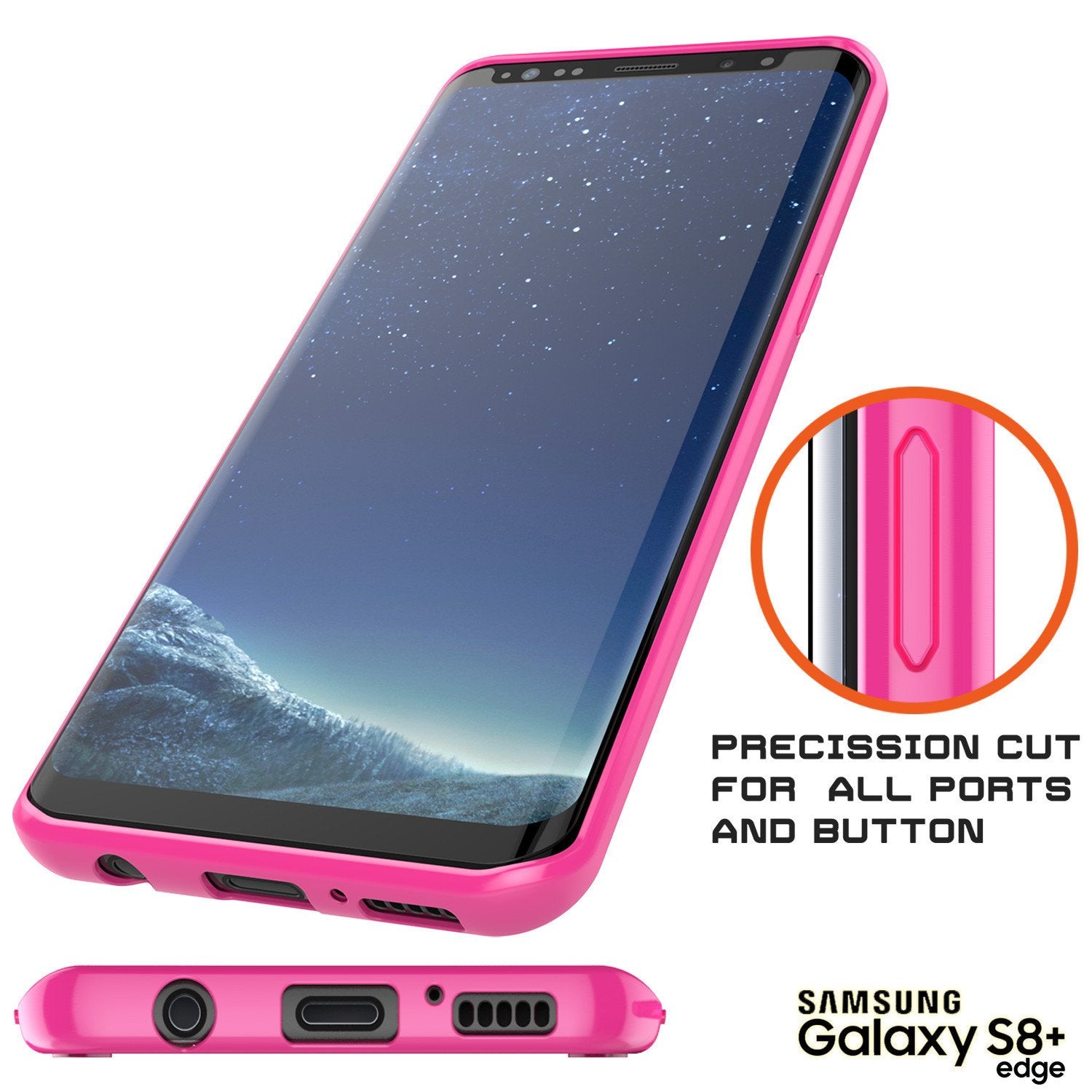 Capa S8 Plus Punkcase® LUCID 2.0 Série Rosa c/ Protetor de Tela PUNK SHIELD | Ultra Fit