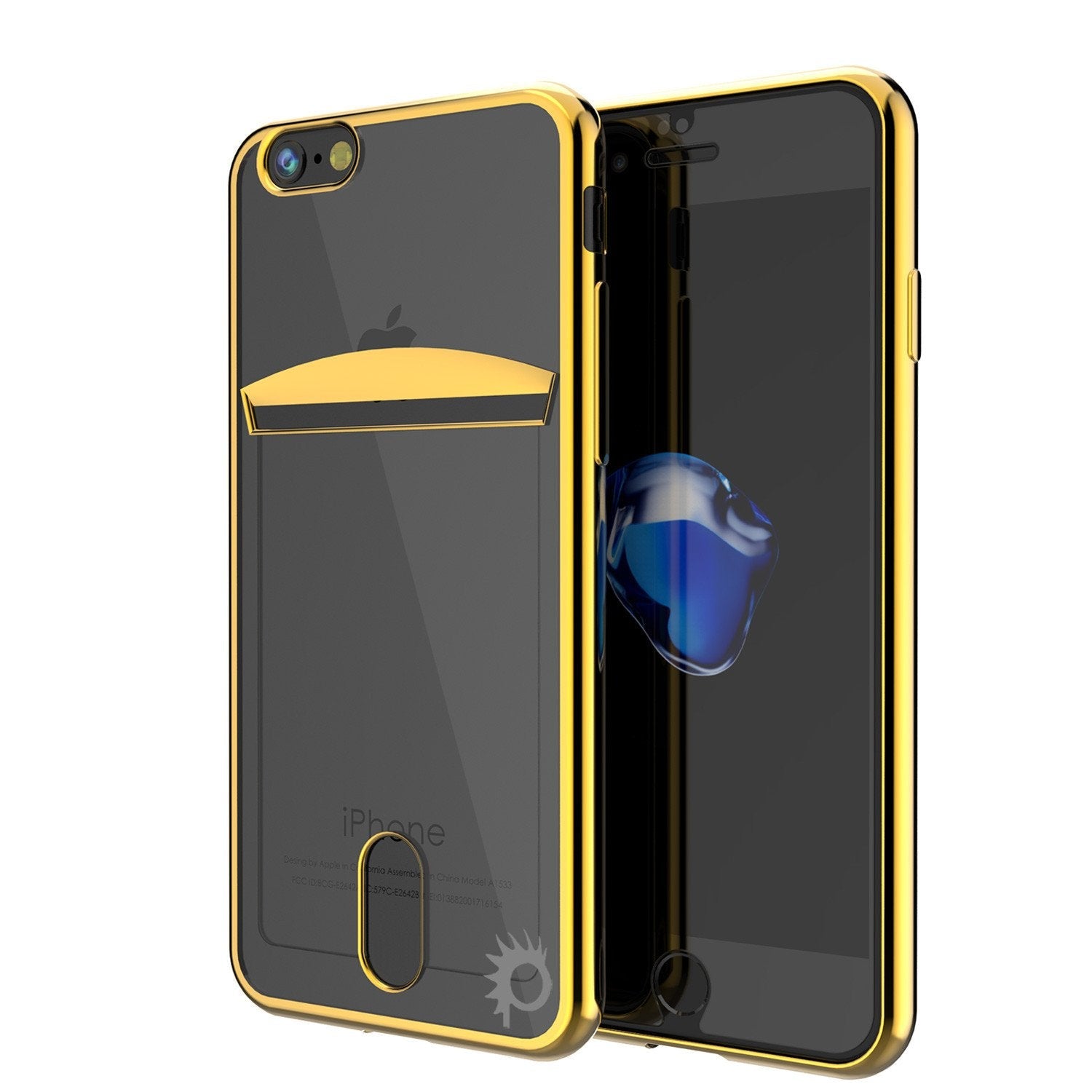 Capa iPhone 8+ Plus, Série Ouro LUCID da PUNKCASE® | Slot para Cartão | Protetor de Tela SHIELD | Ajuste Ultra