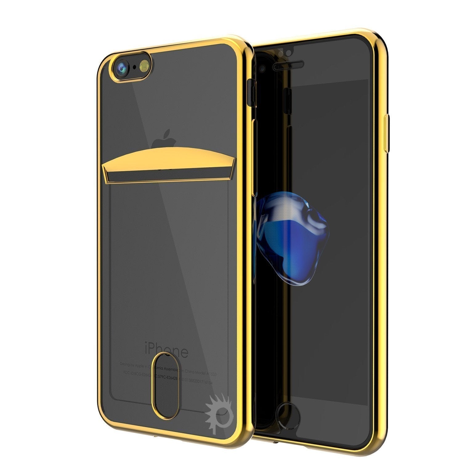 Capa para iPhone SE (4.7"), Série Ouro PUNKCASE® LUCID | Slot para Cartão | Protetor de Tela SHIELD | Ultra Ajuste