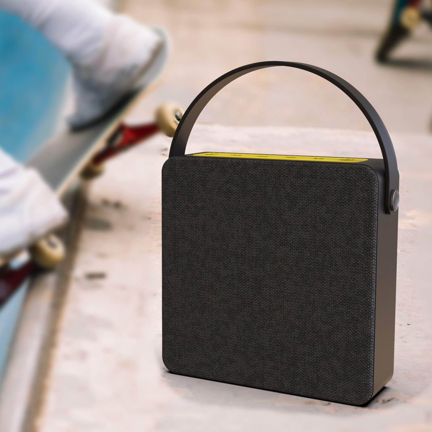 Alto-falante Bluetooth portátil PUNKBOX, alto e potente para iPhone / Android [preto]