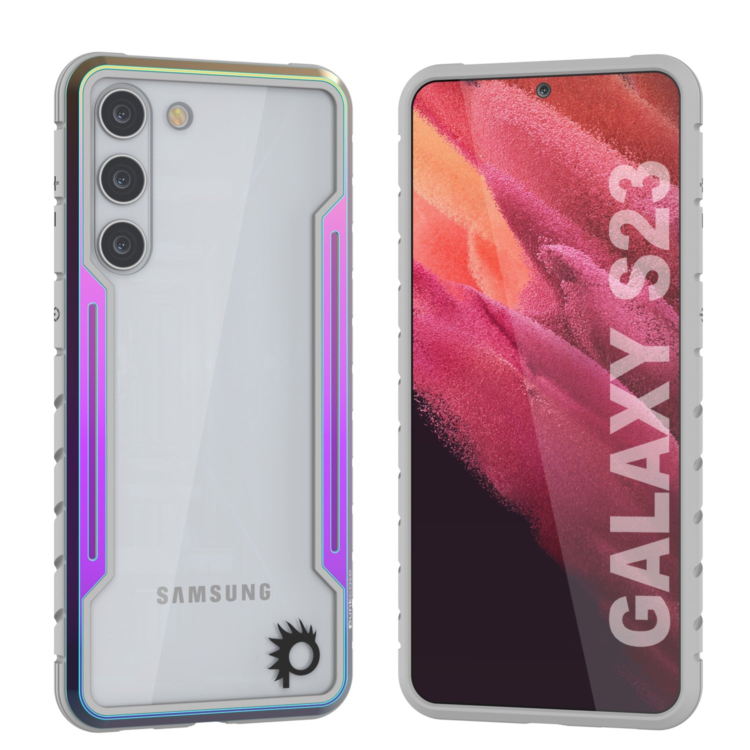 Capa Punkcase S23 Armor Stealth Protetora Grau Militar Multi-camada [Arco-íris]