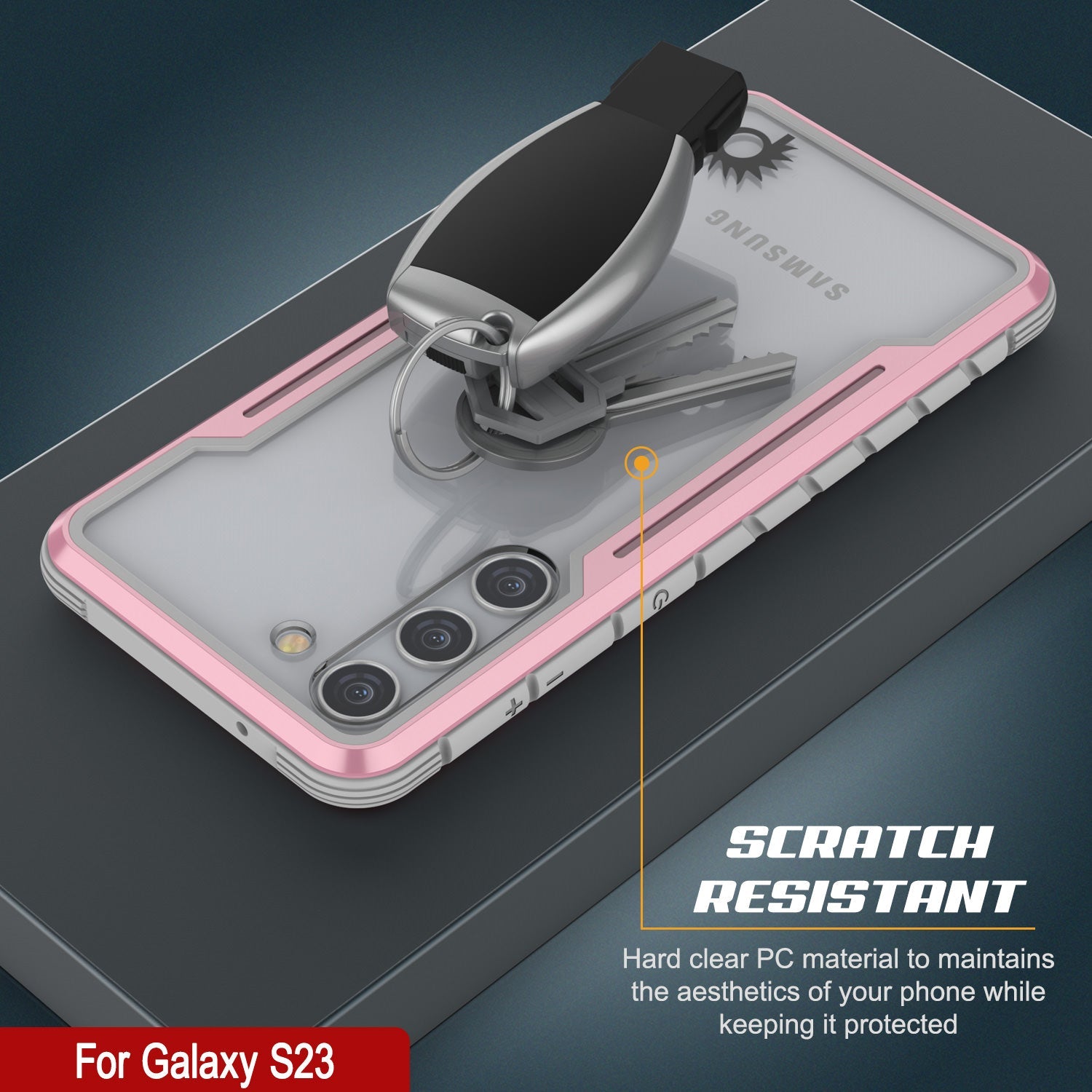 Capa de proteção militar Punkcase S23 Armor Stealth Grade Multilayer [Rose-Gold]