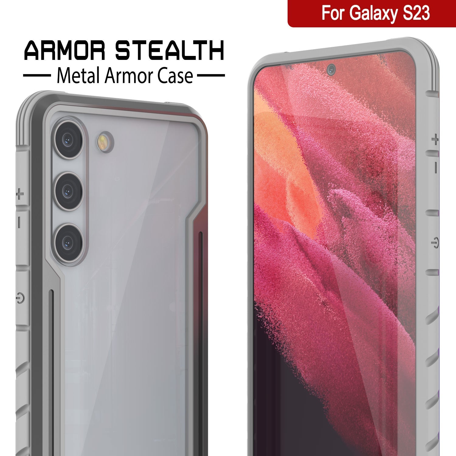 Capa protetora de grau militar Punkcase S23 Armor Stealth Multilayer [Cinza]
