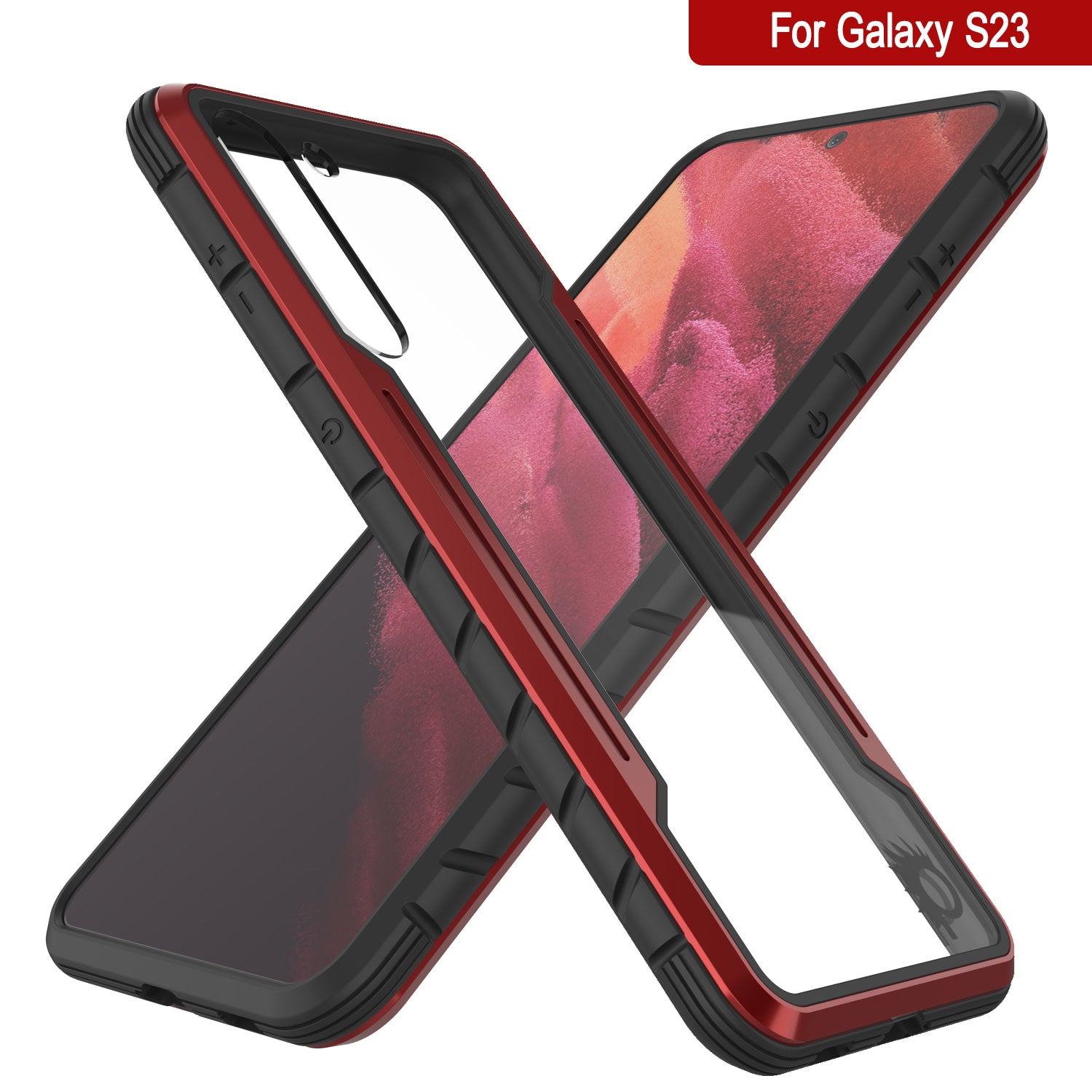 Capa de proteção de camuflagem de armadura S23 da Punkcase de grau militar de múltiplas camadas [Vermelho]