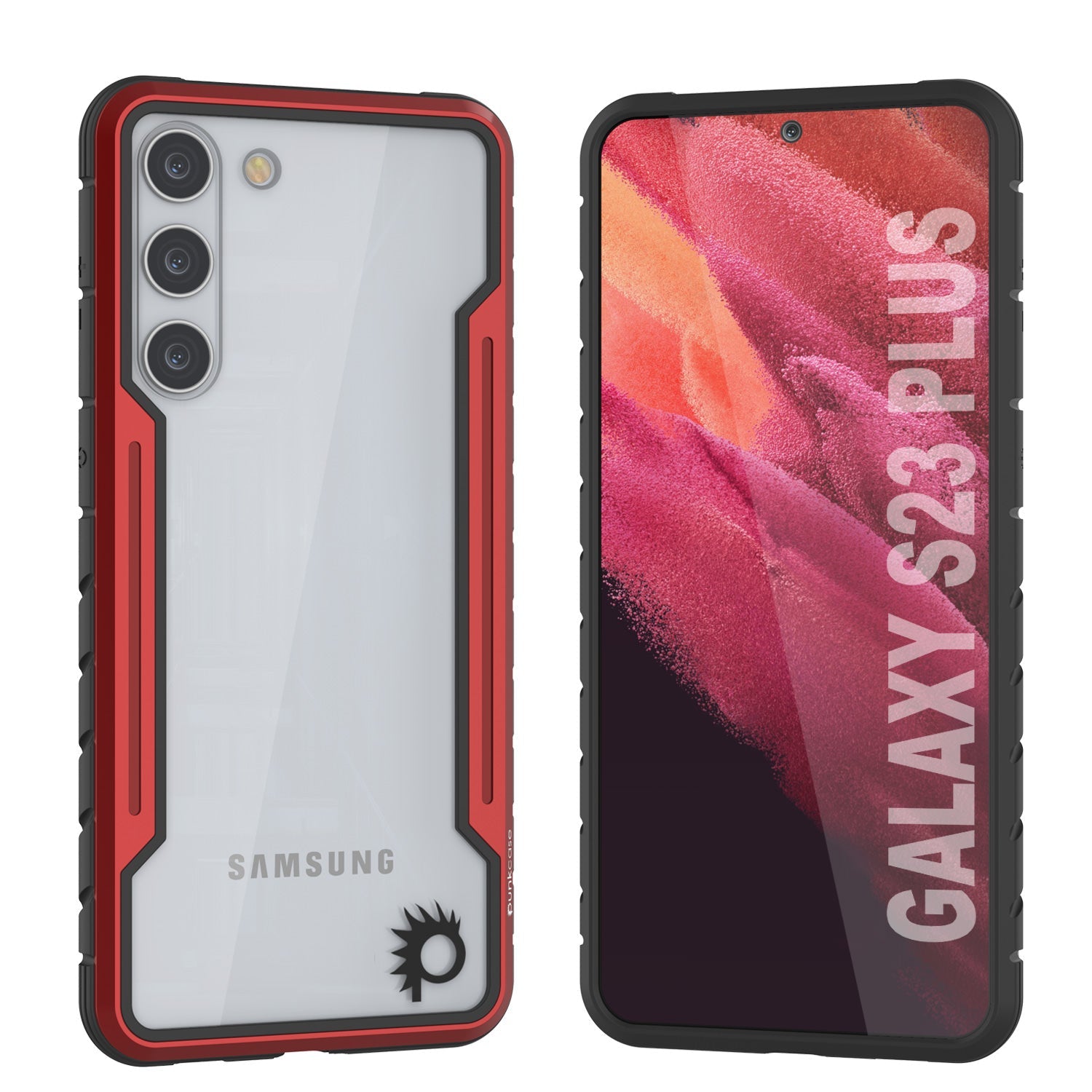 Capa de Proteção de Grau Militar Punkcase S23+ Plus Armor Stealth [Vermelho]