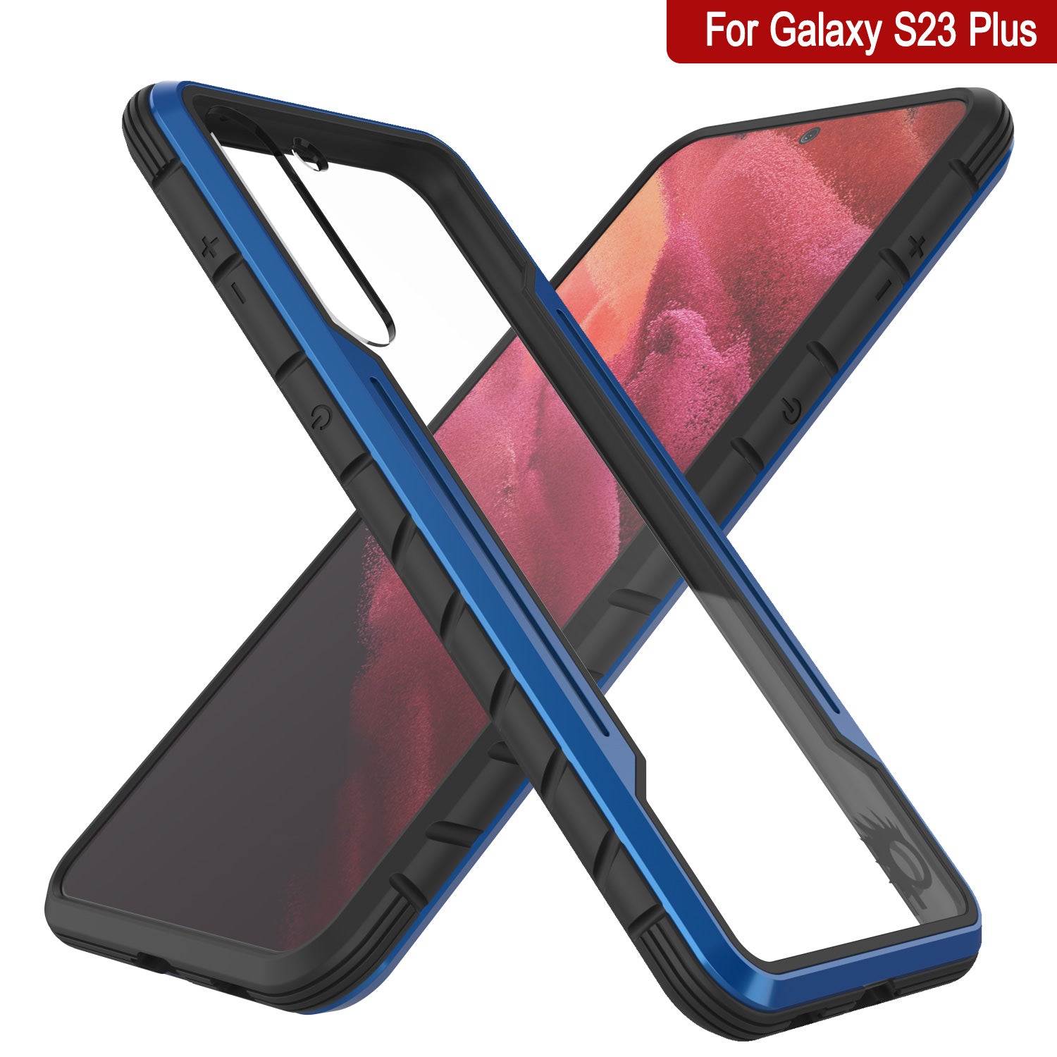 Capa protetora de armadura Punkcase S23+ Plus Stealth Grau Militar de Grau Militar [Azul Marinho]