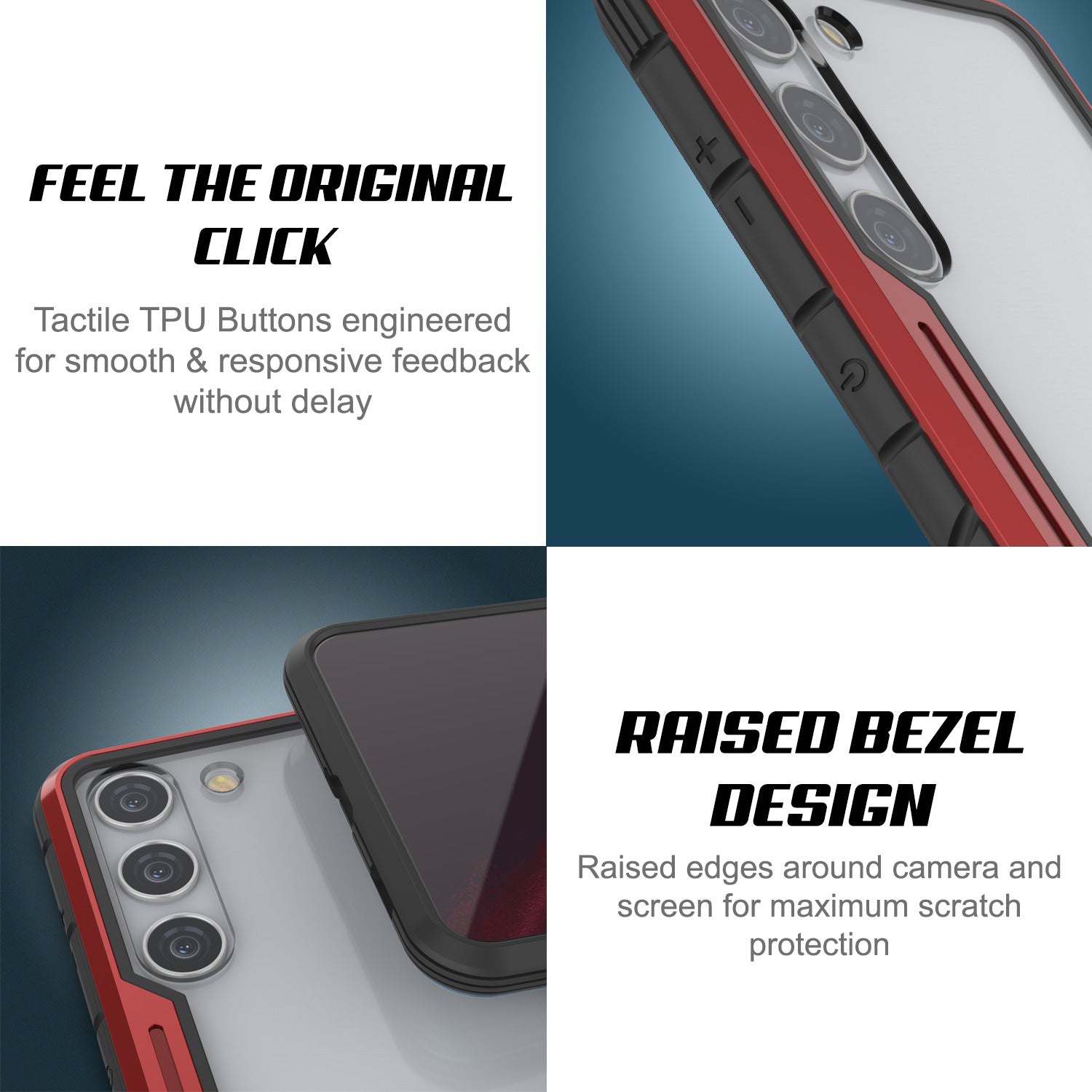 Capa de Proteção de Grau Militar Punkcase S23+ Plus Armor Stealth [Vermelho]