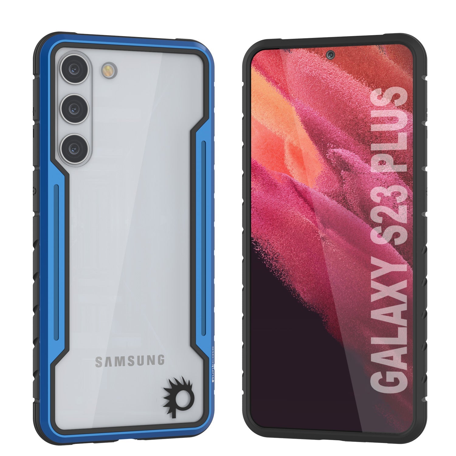 Capa protetora de armadura Punkcase S23+ Plus Stealth Grau Militar de Grau Militar [Azul Marinho]