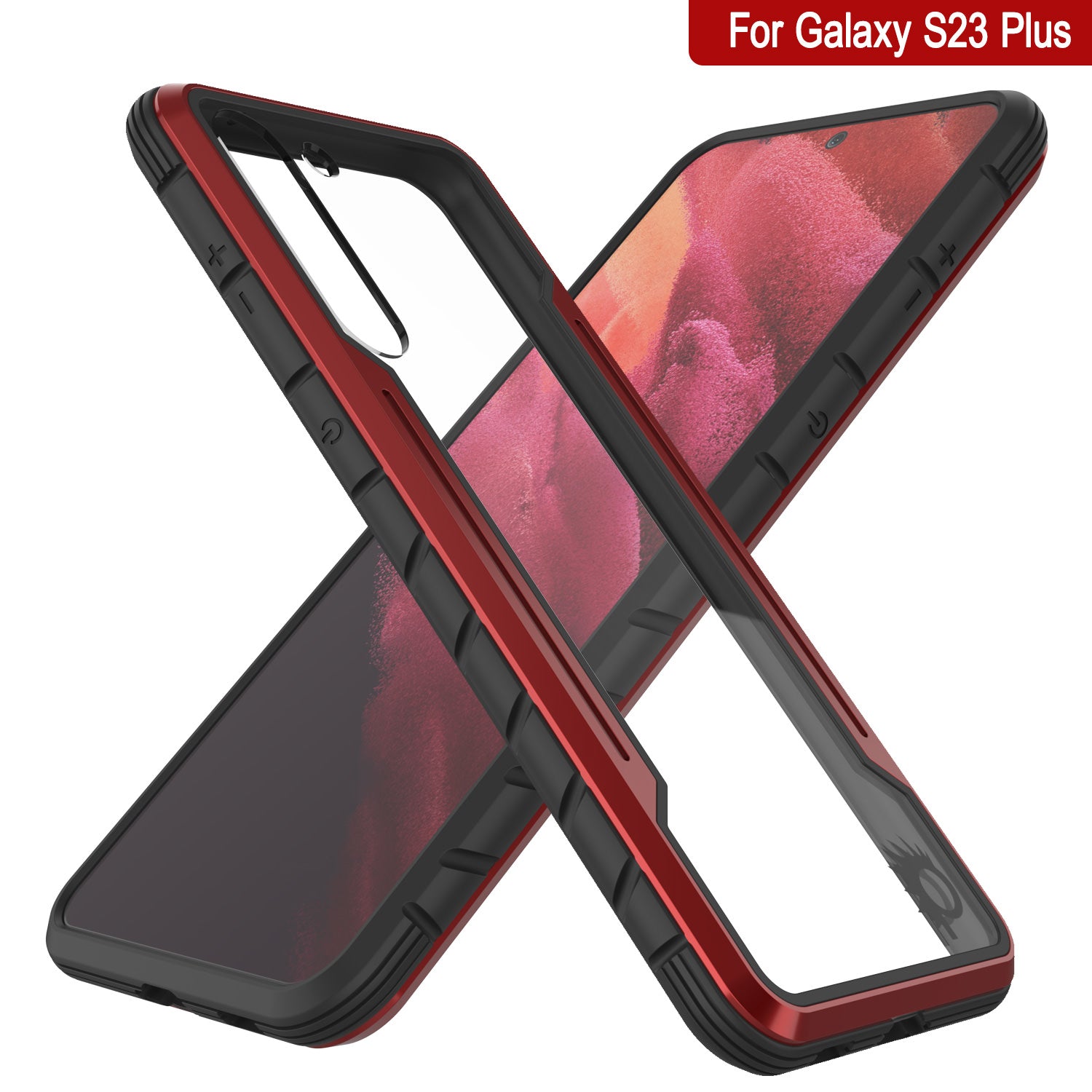 Capa de Proteção de Grau Militar Punkcase S23+ Plus Armor Stealth [Vermelho]