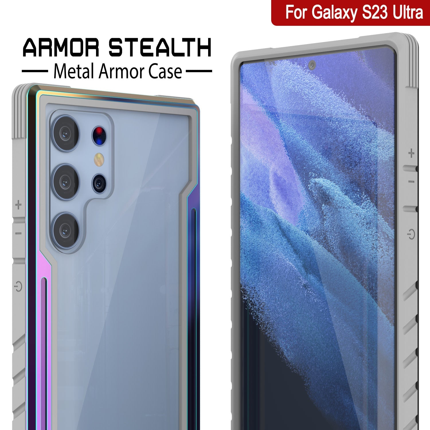 Capa de Proteção armor ultra-resistente Punkcase S23 Stealth para Multicamadas Militar [Rainbow]