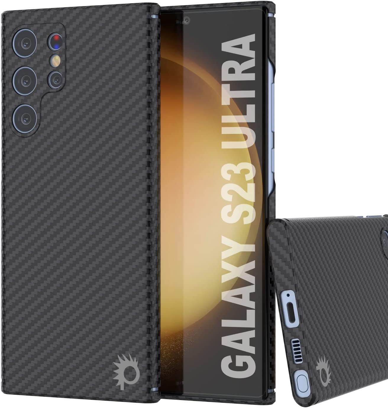 Capa de fibra de carbono ultrafina e leve Punkcase S23 [Série AramidShield] Kevlar.