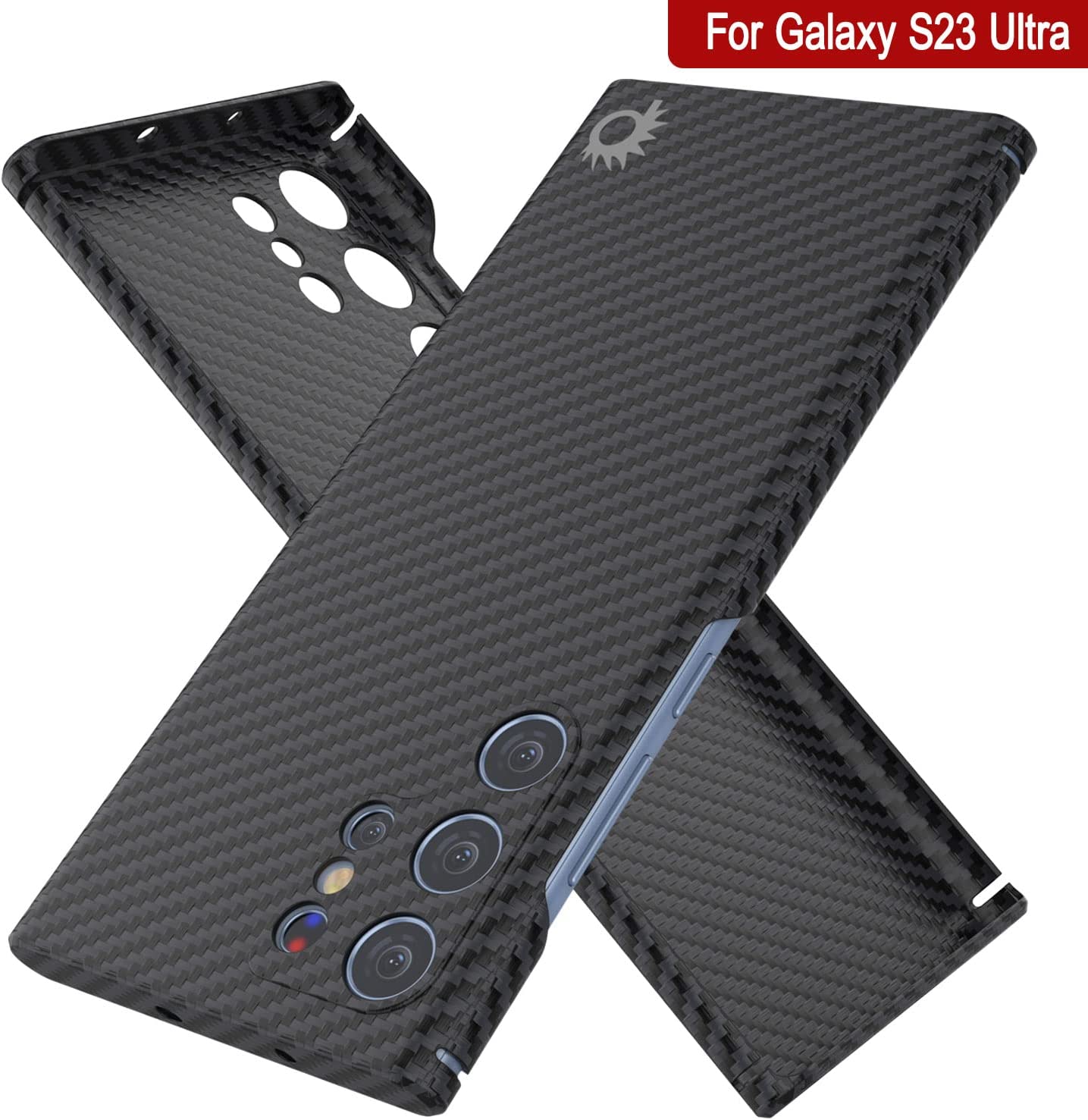 Capa de fibra de carbono ultrafina e leve Punkcase S23 [Série AramidShield] Kevlar.