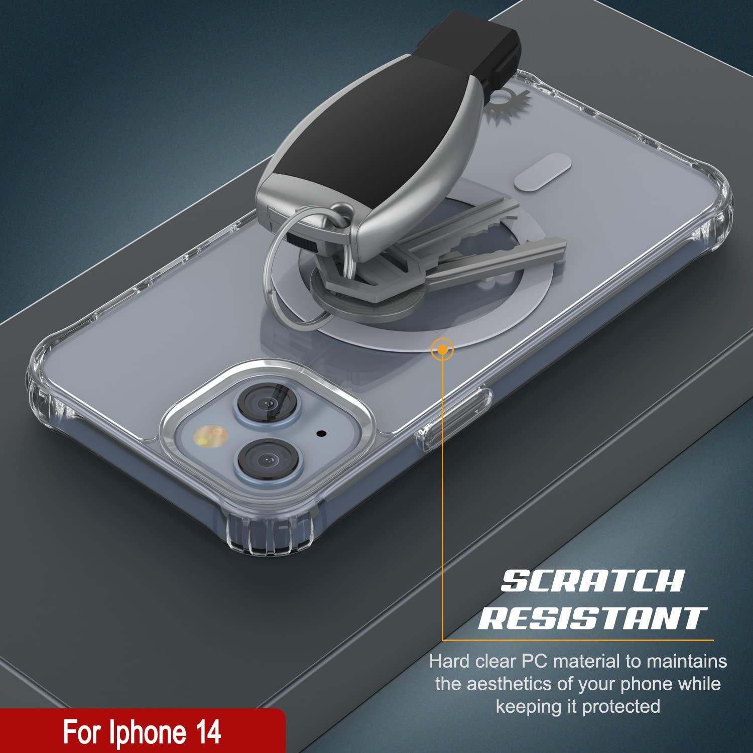 Punkcase iPhone 15 Magnetic Wireless Charging Case [ClearMag Series]