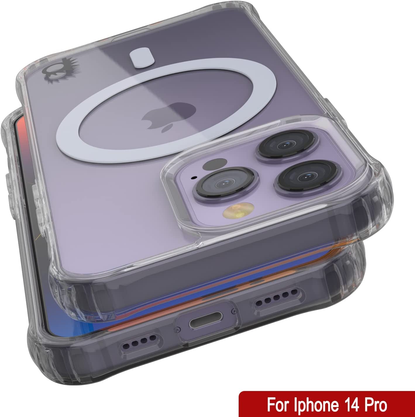 Capa de carregamento sem fio magnética Punkcase iPhone 14 Pro [Série ClearMag]