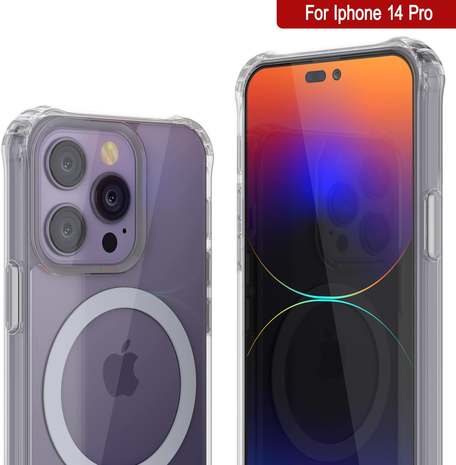 Capa de carregamento sem fio magnética Punkcase iPhone 14 Pro [Série ClearMag]