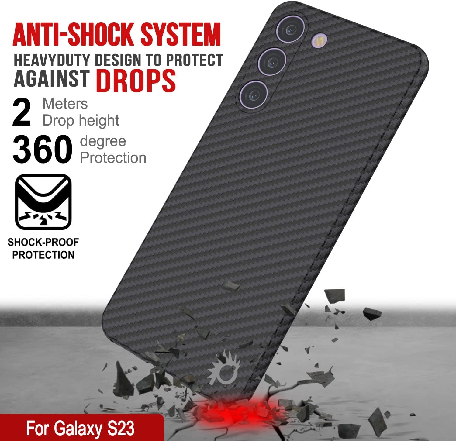 Capa em Fibra de Carbono Punkcase S23 [Série AramidShield] Ultra Fina e Leve em Kevlar